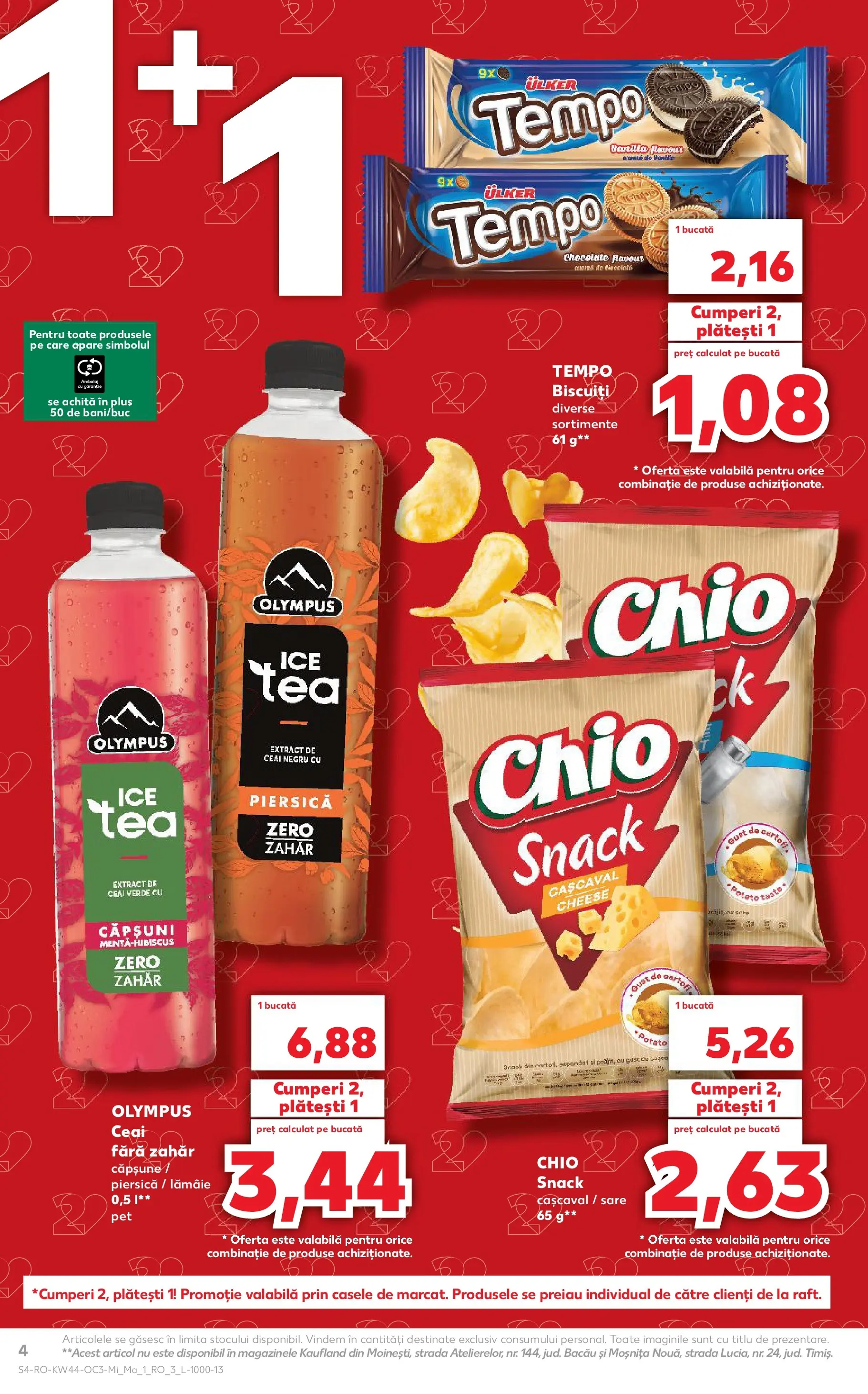 Catalog Kaufland - Constanța 28.10.2025 - Revista si Oferta | Pagină: 4 | Produse: Piersică, Ceai, Căpșuni, Biscuiți