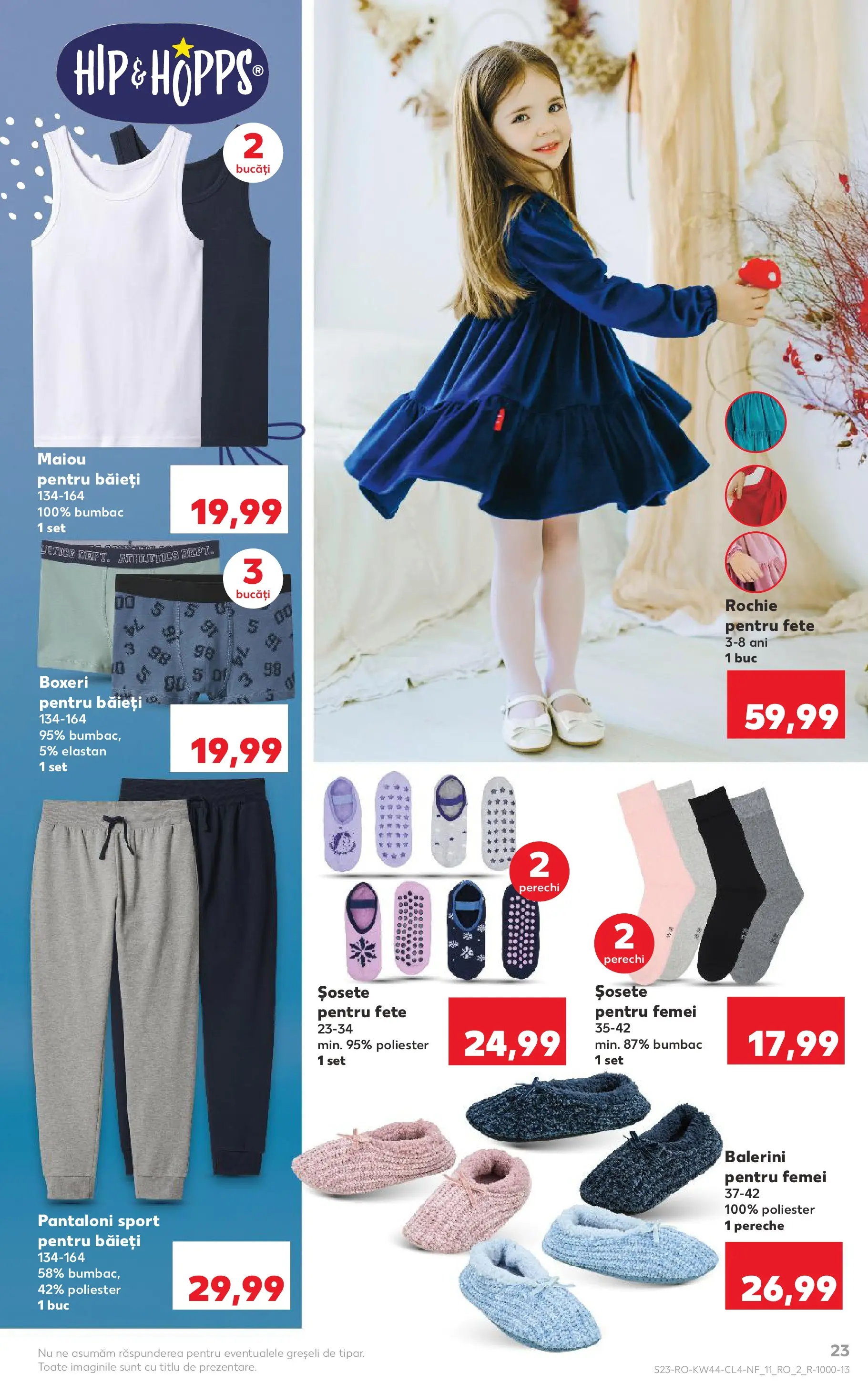Catalog Kaufland - Constanța 29.10.2025 - Revista si Oferta | Pagină: 23 | Produse: Rochie, Șosete, Boxeri, Balerini