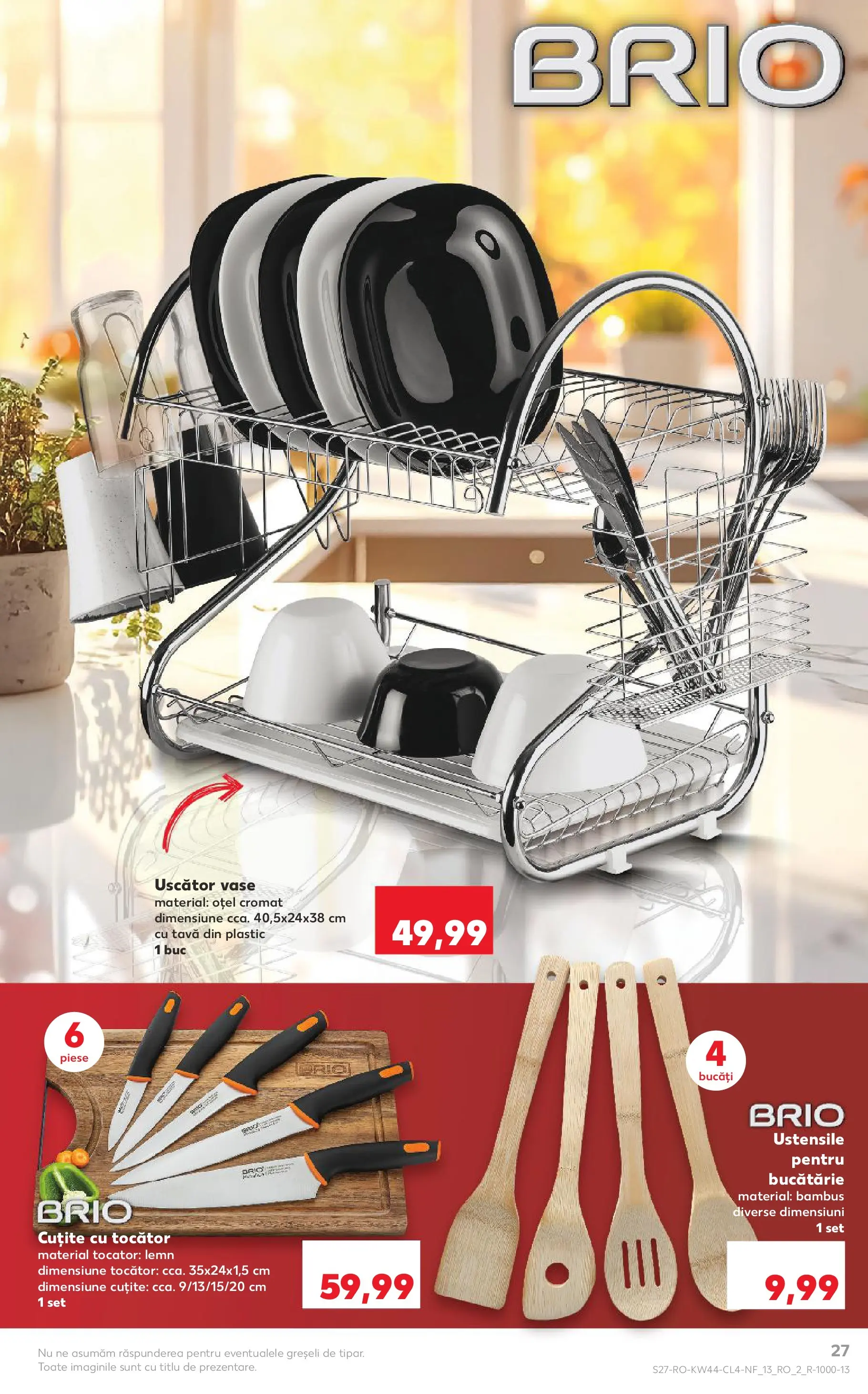 Catalog Kaufland - Constanța 29.10.2025 - Revista si Oferta | Pagină: 27 | Produse: Uscător, Bucătărie, Tocător