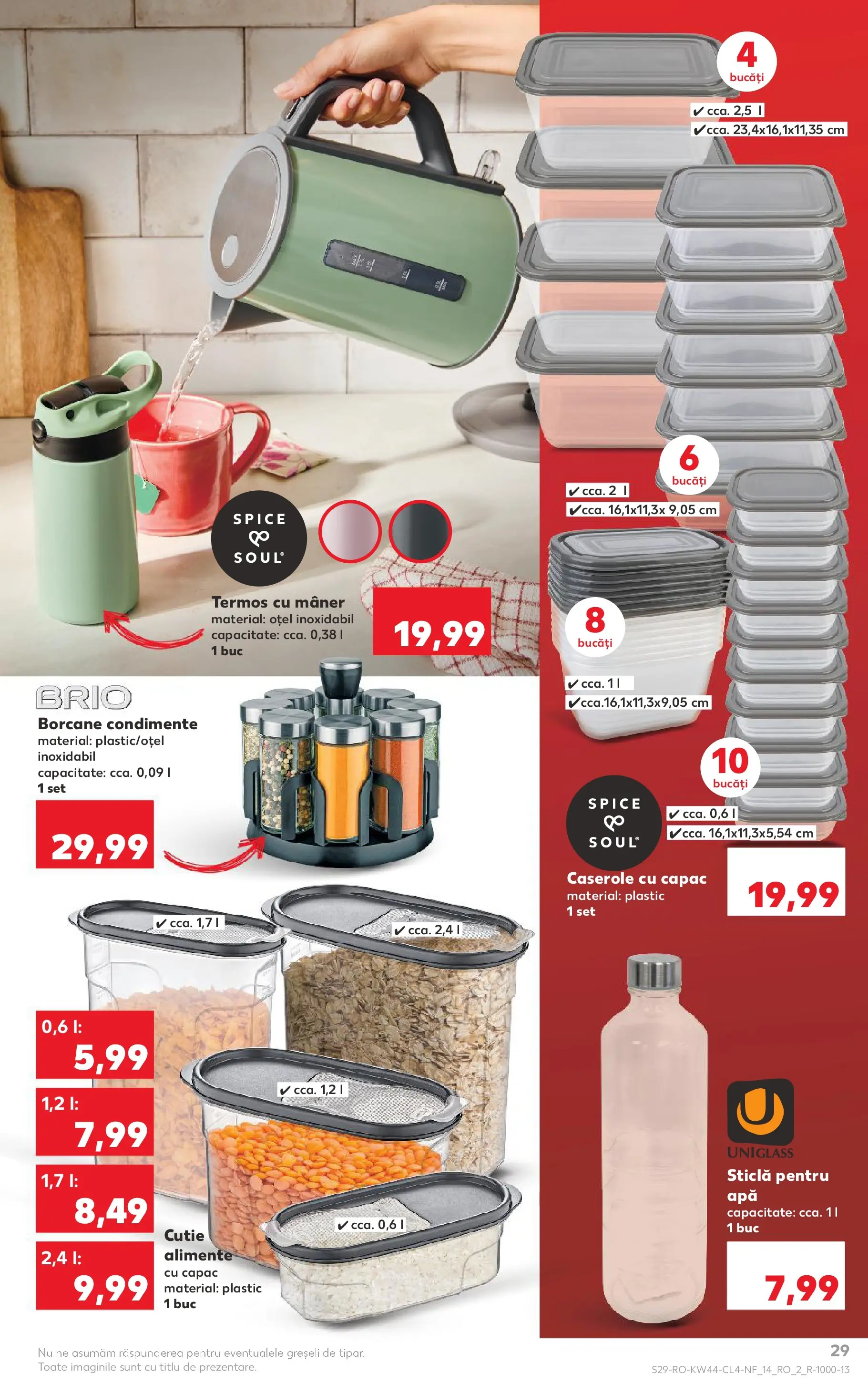 Catalog Kaufland - Constanța 29.10.2025 - Revista si Oferta | Pagină: 29 | Produse: Caserole, Cutie alimente, Mâner, Termos