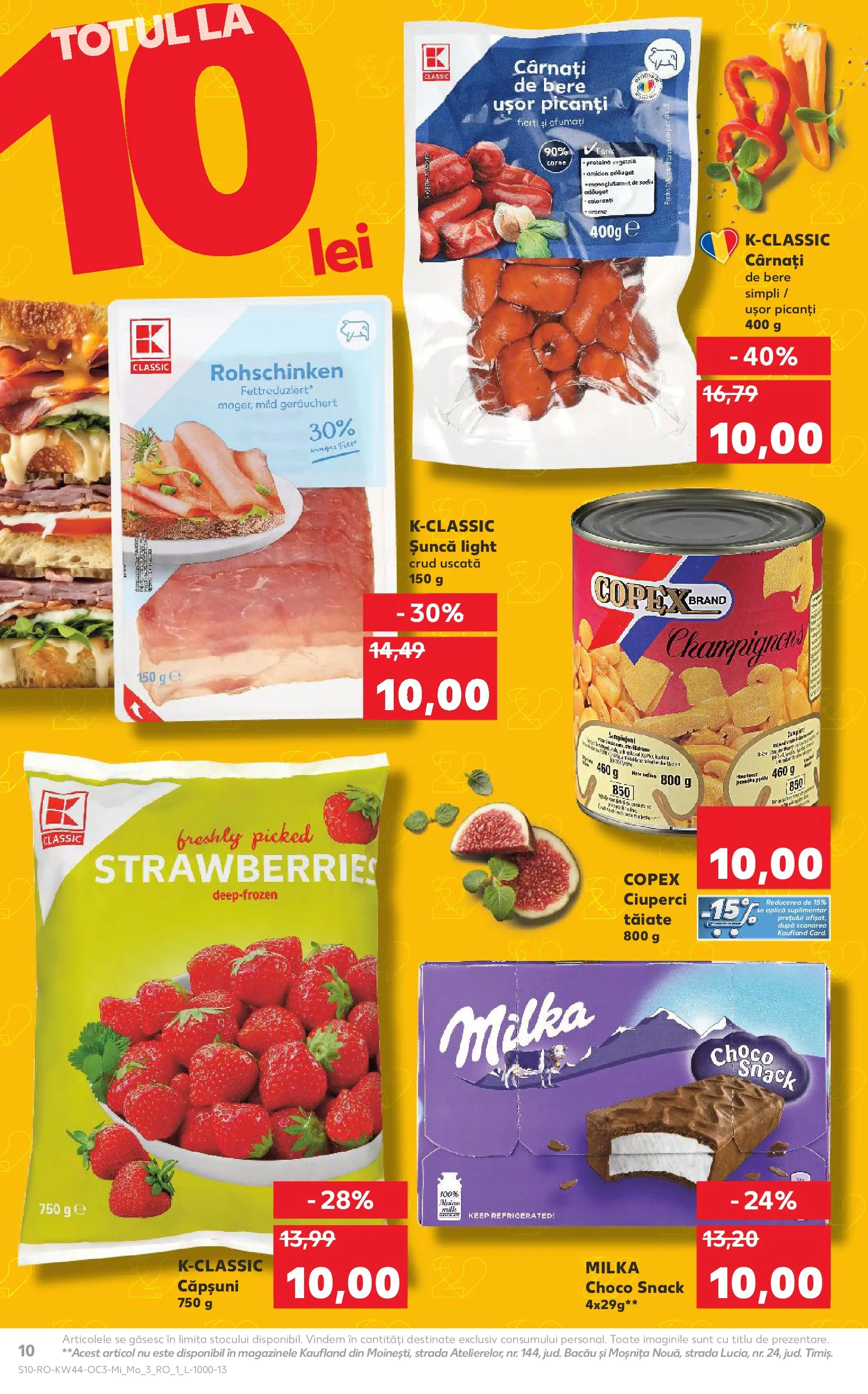 Catalog Kaufland - Viseu de Sus 28.10.2025 - Revista si Oferta | Pagină: 10 | Produse: Ciuperci, Șuncă, Bere, Căpșuni