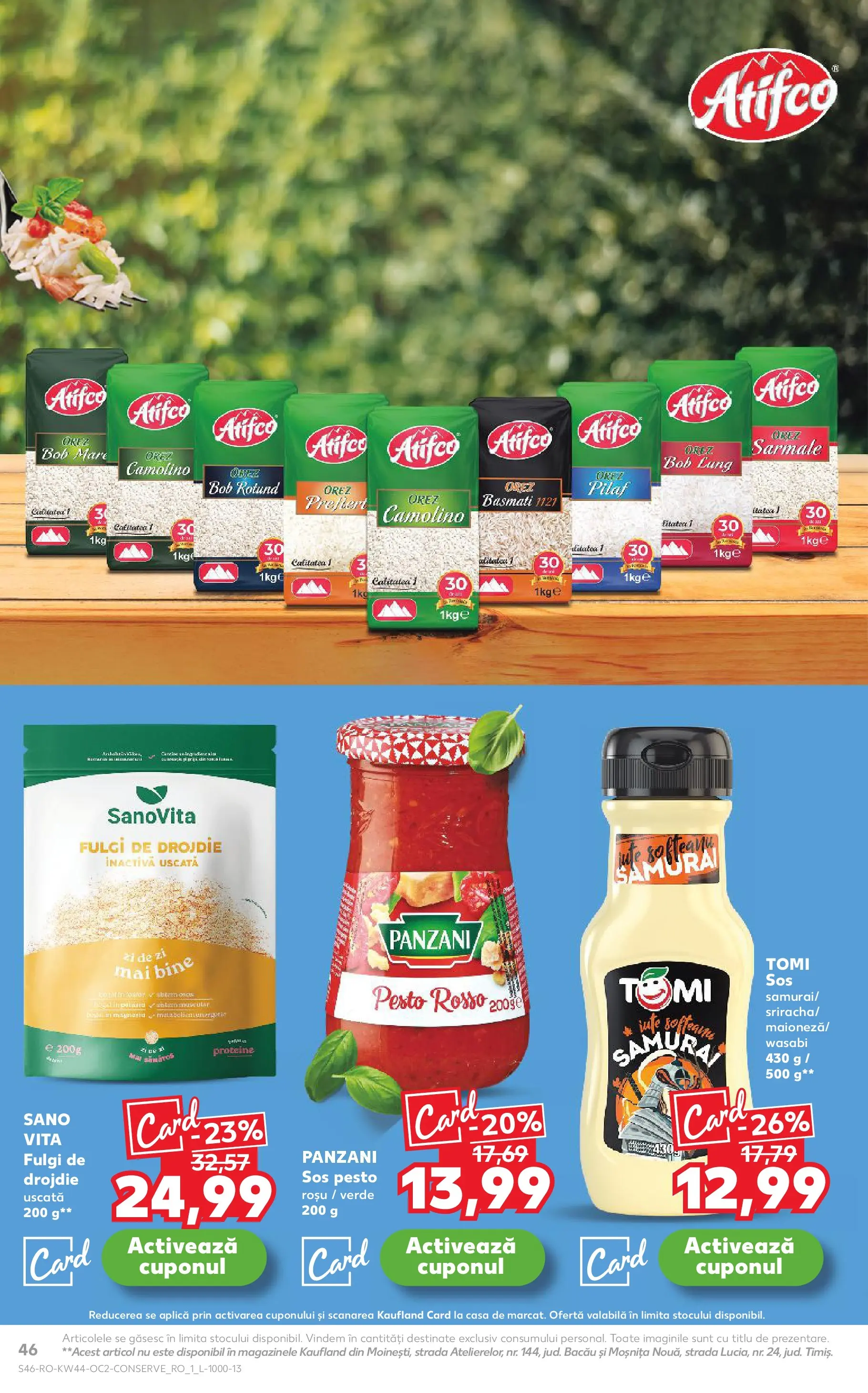 Catalog Kaufland - Târgu Mureș 28.10.2025 || Revista si Oferte | Pagină: 46 | Produse: Masaüstü kılıfı, Orez, Fulgi, Sos Catalog Kaufland - Târgu Mureș 28.10.2025 - Revista si Oferta | Pagină: 46 | Produse: Masaüstü kılıfı, Orez, Fulgi, Sos