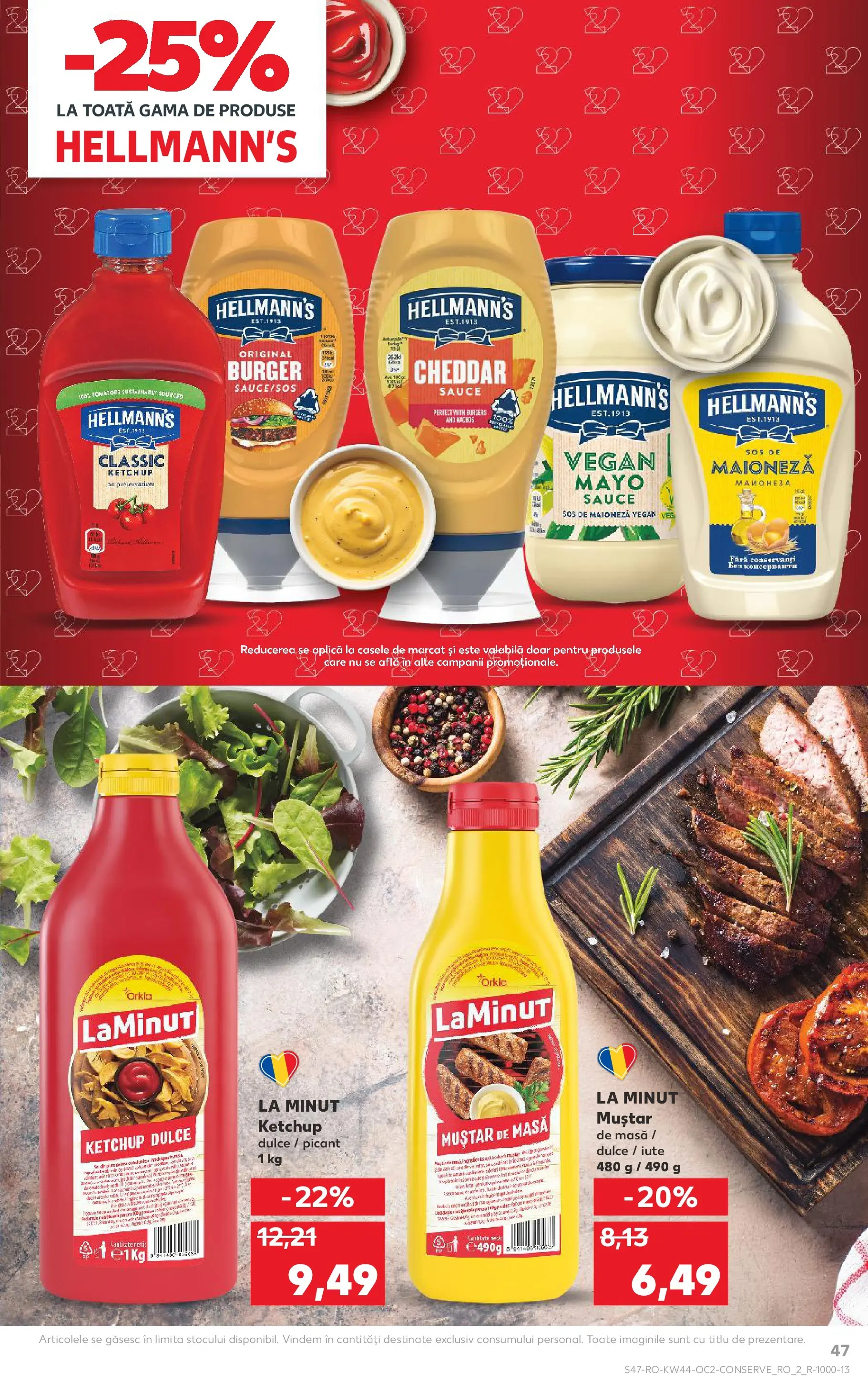 Catalog Kaufland - Târgu Mureș 28.10.2025 || Revista si Oferte | Pagină: 47 | Produse: Masă, Muștar, Ketchup, Burger Catalog Kaufland - Târgu Mureș 28.10.2025 - Revista si Oferta | Pagină: 47 | Produse: Masă, Muștar, Ketchup, Burger