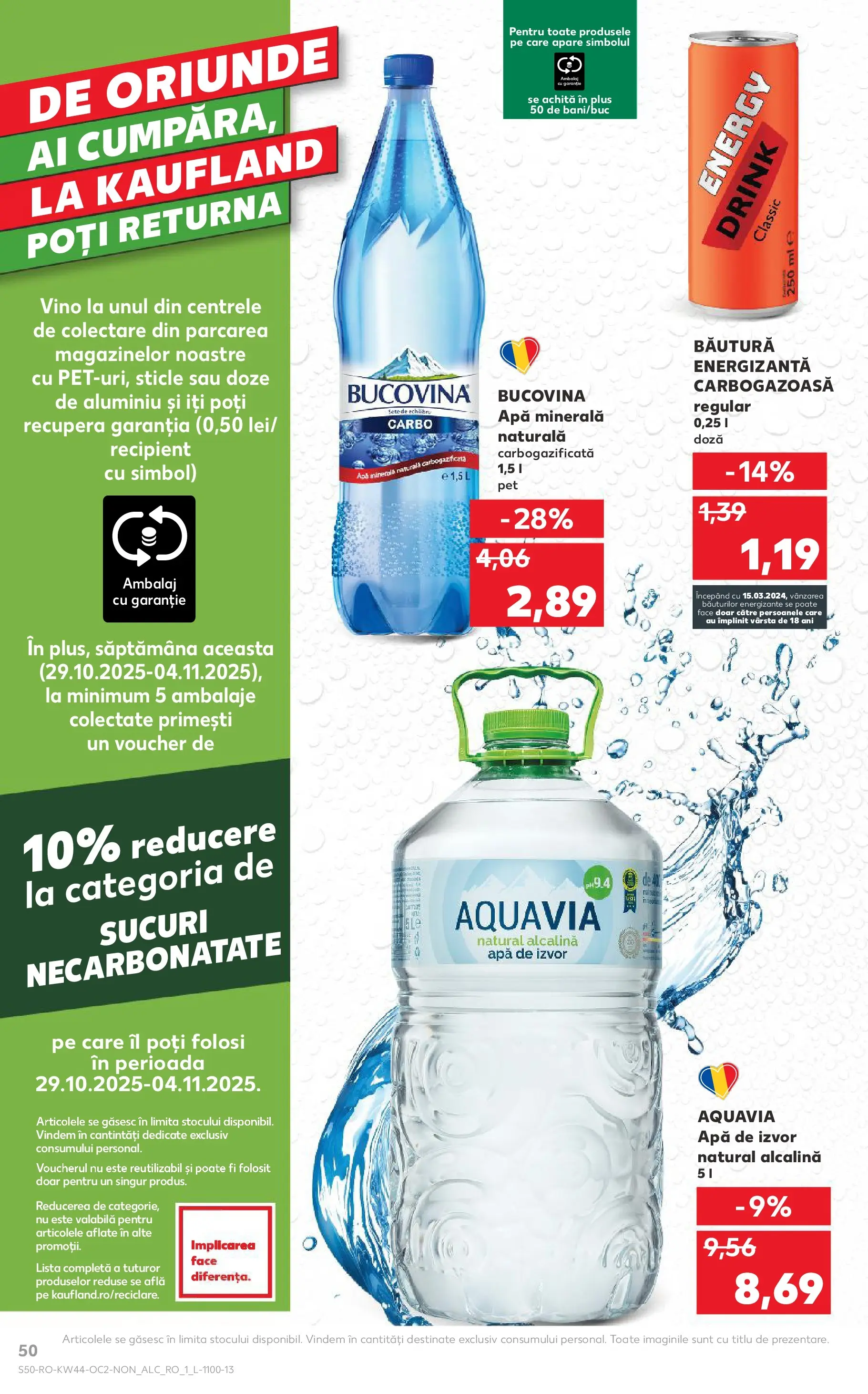 Catalog Kaufland - Comarnic 28.10.2025 || Revista si Oferte | Pagină: 50 | Produse: Yazı tahtası kalemi, Băutură energizantă, Apă Catalog Kaufland - Comarnic 28.10.2025 - Revista si Oferta | Pagină: 50 | Produse: Yazı tahtası kalemi, Băutură energizantă, Apă