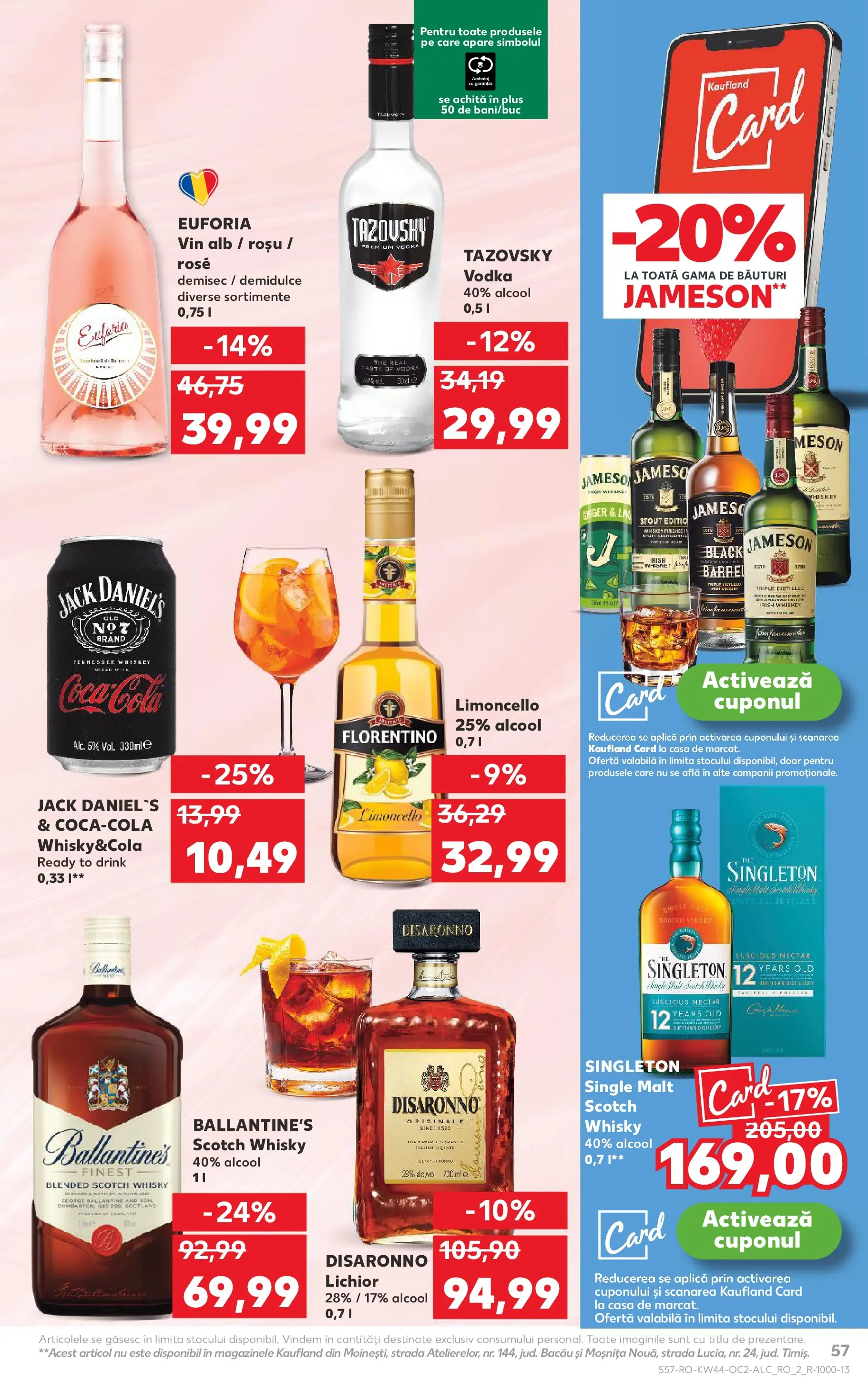 Catalog Kaufland - Târgu Mureș 28.10.2025 || Revista si Oferte | Pagină: 57 | Produse: Lichior, Vin, Vodka, Whiskey Catalog Kaufland - Târgu Mureș 28.10.2025 - Revista si Oferta | Pagină: 57 | Produse: Lichior, Vin, Vodka, Whiskey