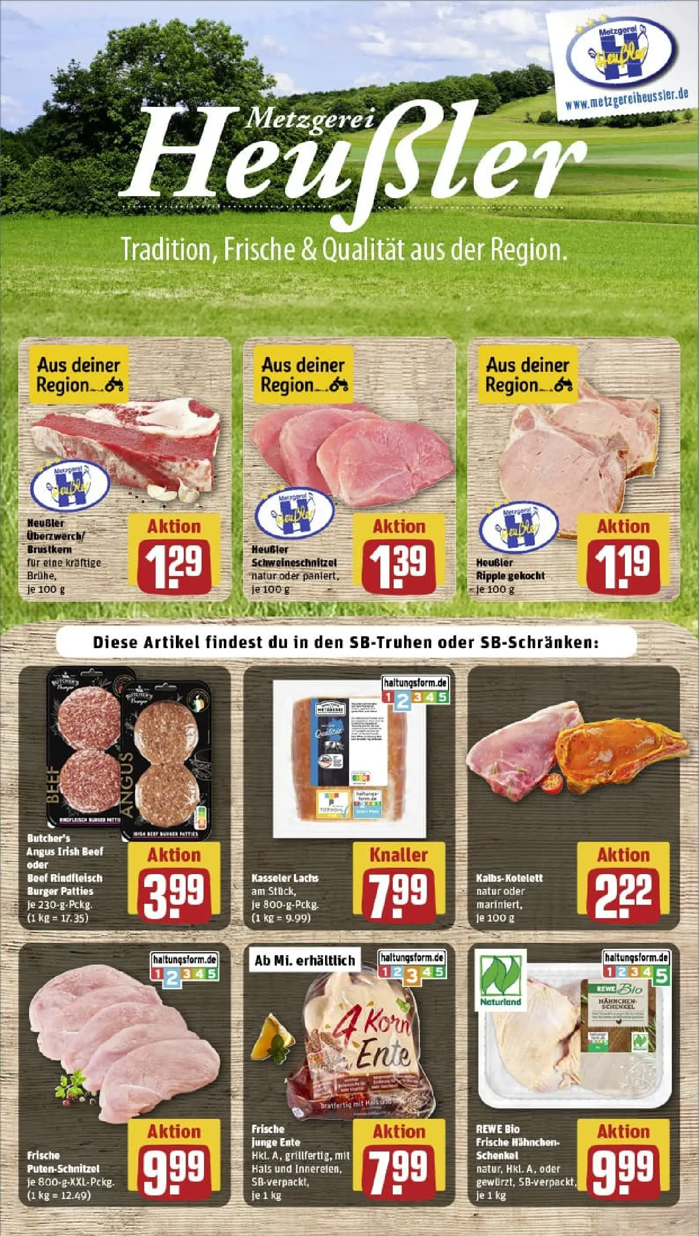 REWE Prospekt ab 26.10.2025 zum Blättern » Angebote | Seite: 10 | Produkte: Schnitzel, Lachs, Rindfleisch, Ente