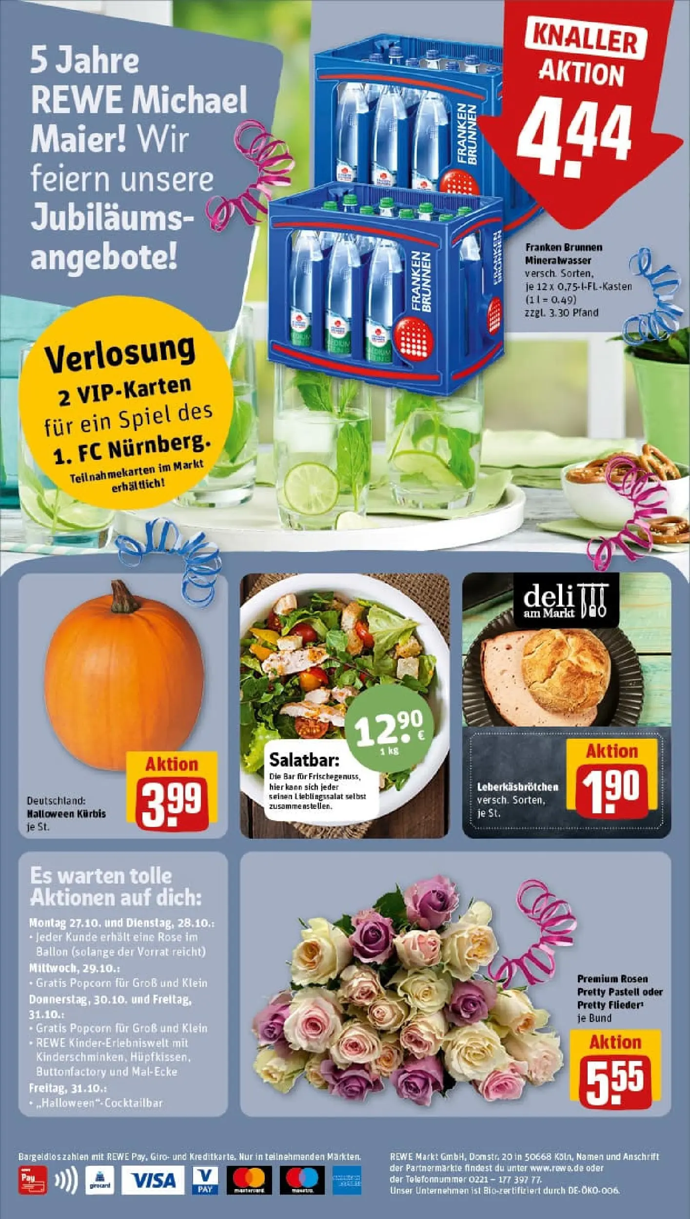 REWE Prospekt ab 26.10.2025 zum Blättern » Angebote | Seite: 4 | Produkte: Spiel, Mineralwasser, Kürbis