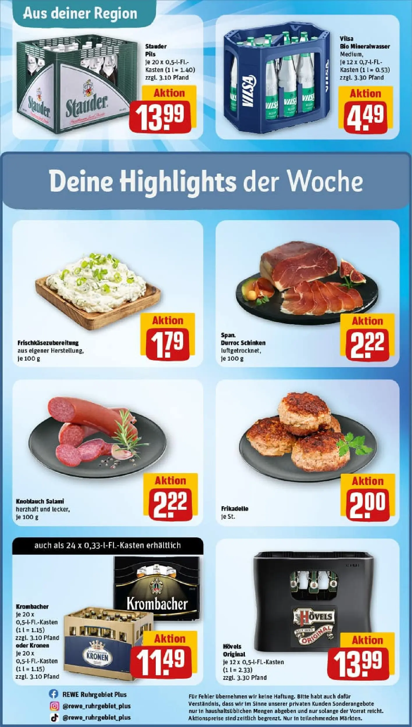 REWE Prospekt ab 26.10.2025 zum Blättern » Angebote | Seite: 35 | Produkte: Knoblauch, Krombacher, Salami, Schinken