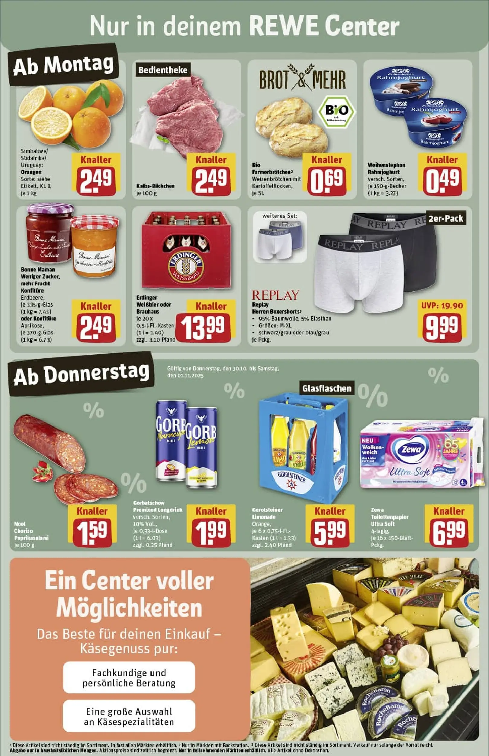 REWE Prospekt ab 26.10.2025 zum Blättern » Angebote | Seite: 5 | Produkte: Erdinger, Zewa, Orangen, Boxer