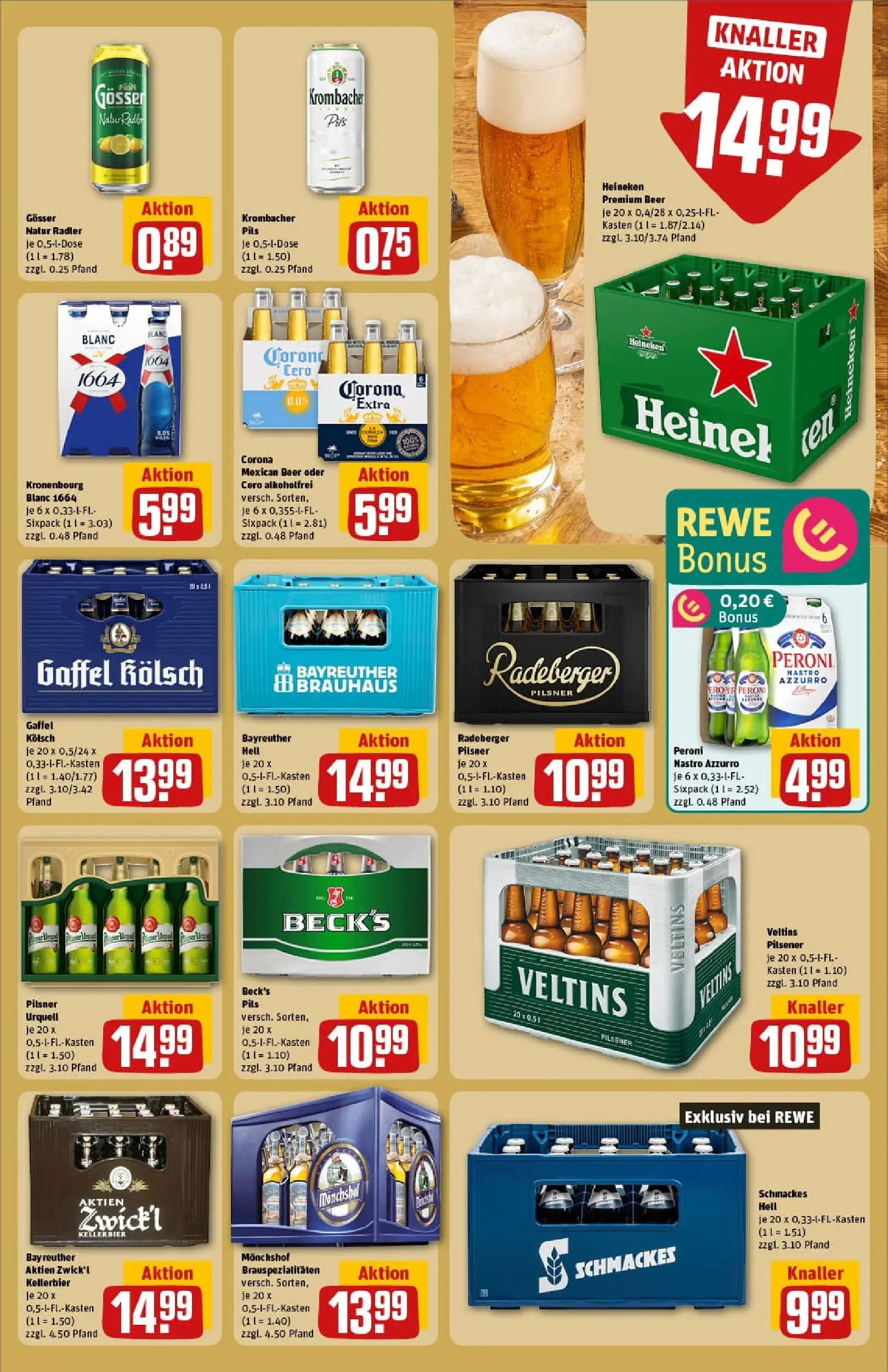 REWE Prospekt ab 26.10.2025 zum Blättern » Angebote | Seite: 21 | Produkte: Bayreuther hell, Heineken, Krombacher, Veltins