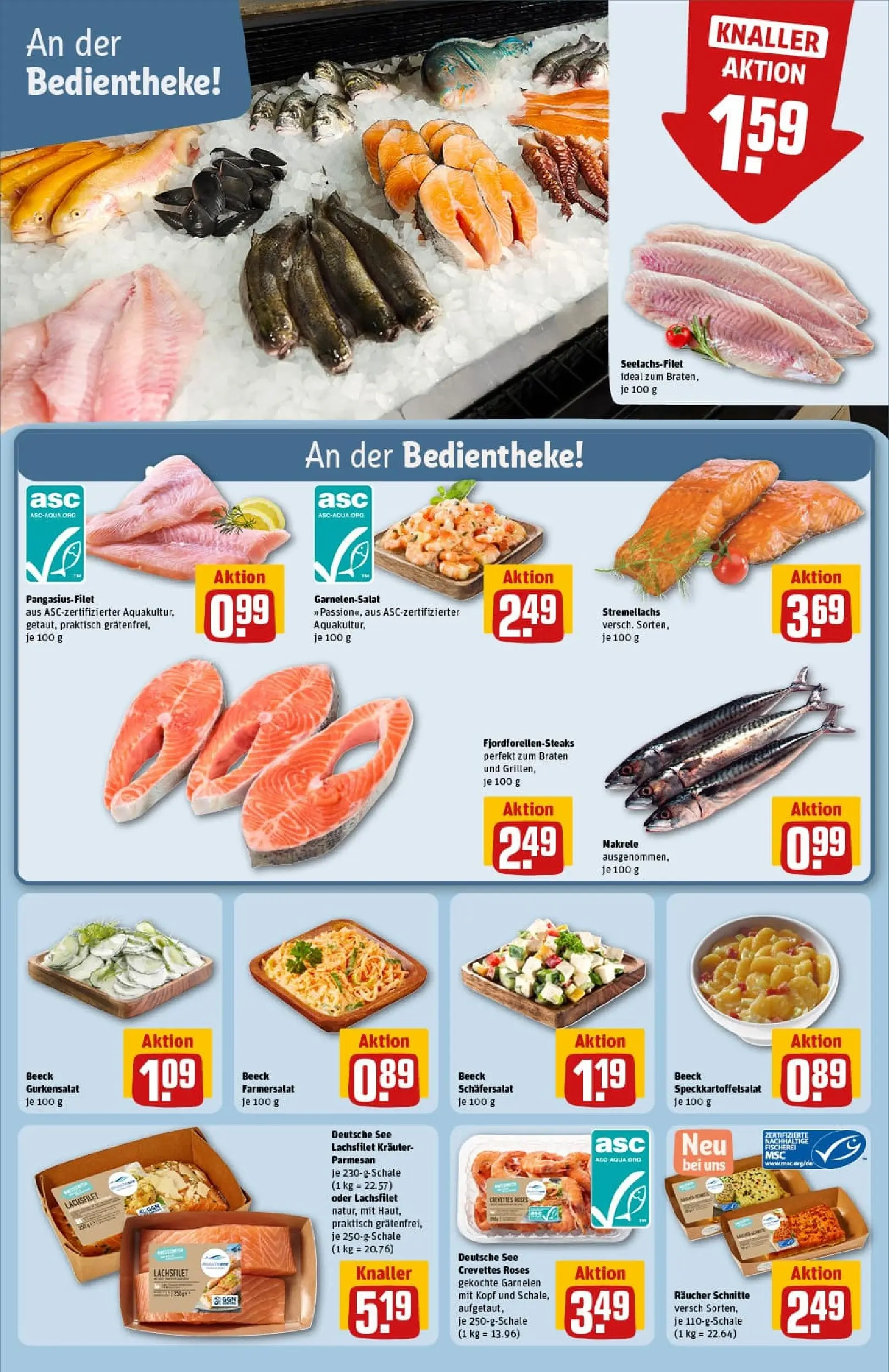 REWE Prospekt ab 26.10.2025 zum Blättern » Angebote | Seite: 14 | Produkte: Garnelen, Steak