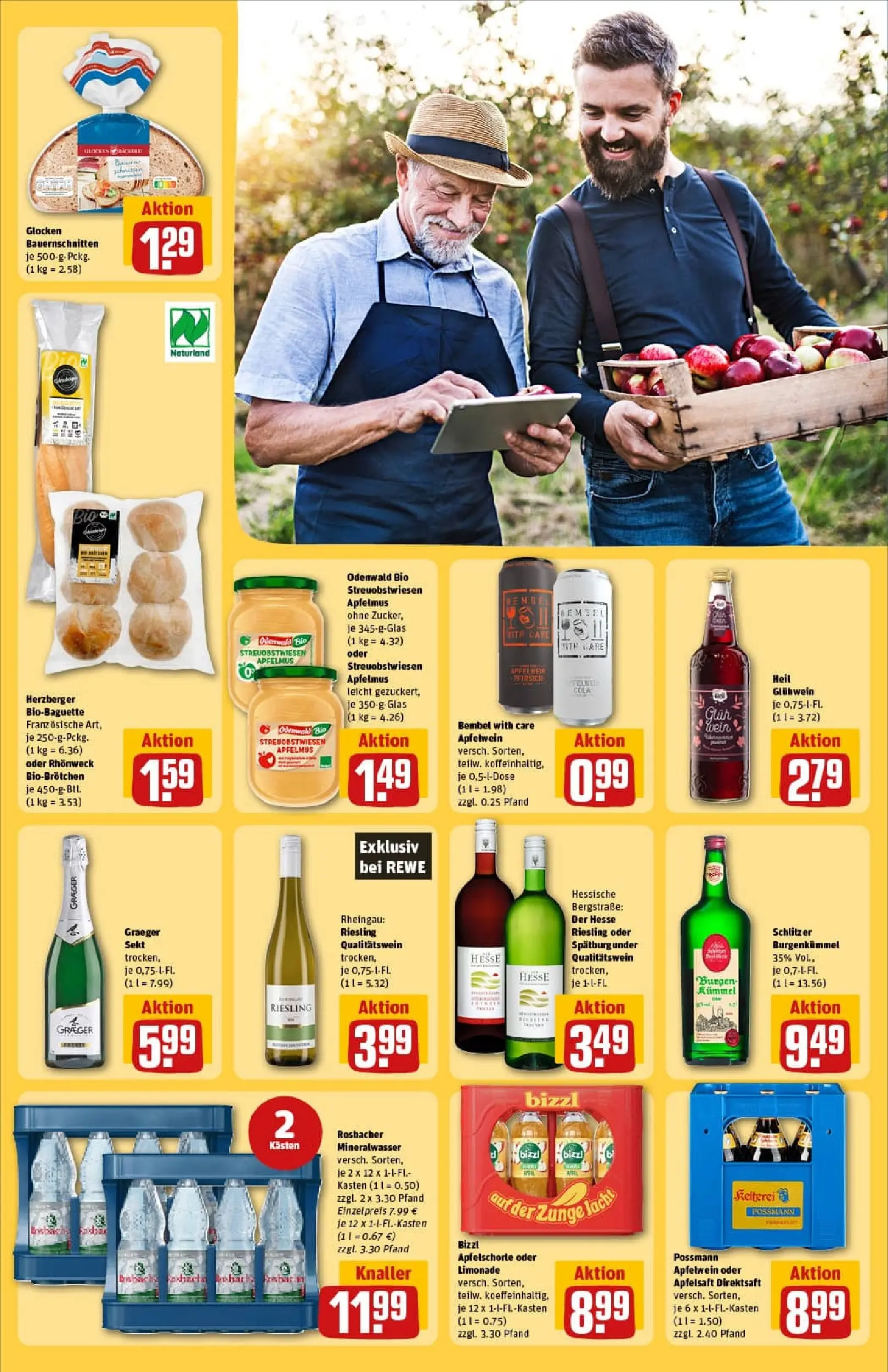 REWE Prospekt ab 26.10.2025 zum Blättern » Angebote | Seite: 25 | Produkte: Bäckerei, Limonade, Apfelsaft, Mineralwasser