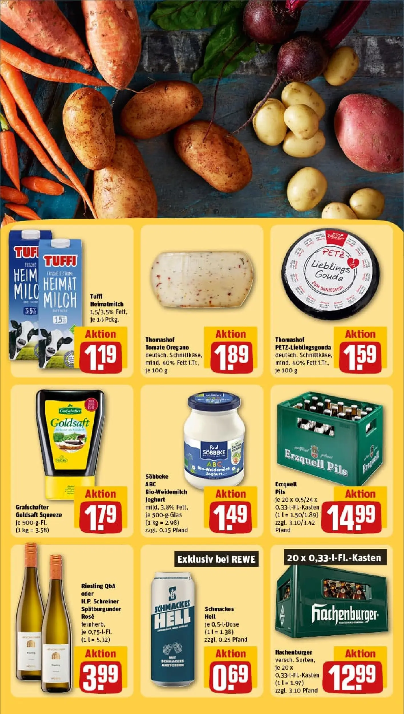 REWE Prospekt ab 26.10.2025 zum Blättern » Angebote | Seite: 29 | Produkte: Milch, Joghurt, Gouda, Pils