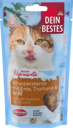 Dein Bestes Katzenleckerli Knuspersternchen mit Ente, Truthahn & Wild