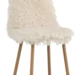 JYSK JYSK Scaun JONSTRUP imitație blană alb/stejar