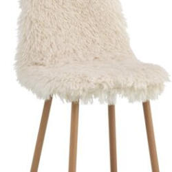 JYSK Scaun JONSTRUP imitație blană alb/stejar