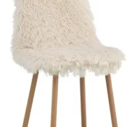 JYSK Scaun JONSTRUP imitație blană alb/stejar