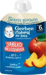 Gerber Пауч ябълка и праскова 6+ мес.