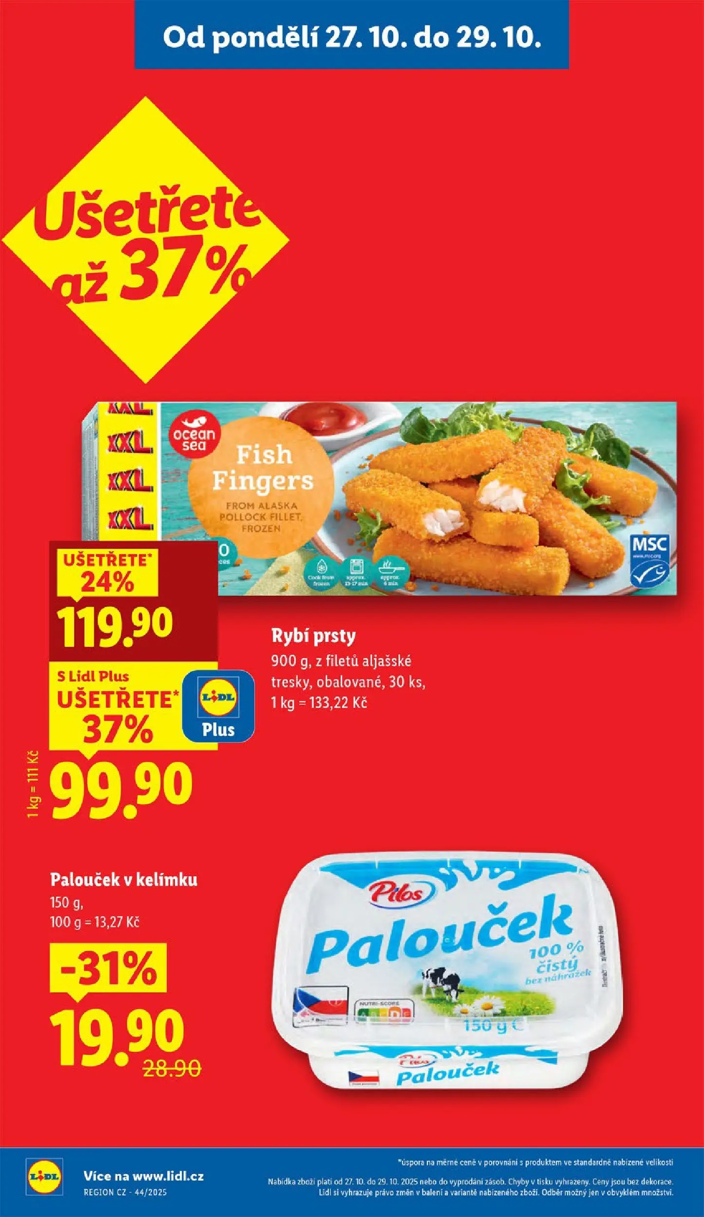 Lidl leták od 26.10.2025 - Nový akční leták | Strana: 4 | Produkty: Rybí prsty