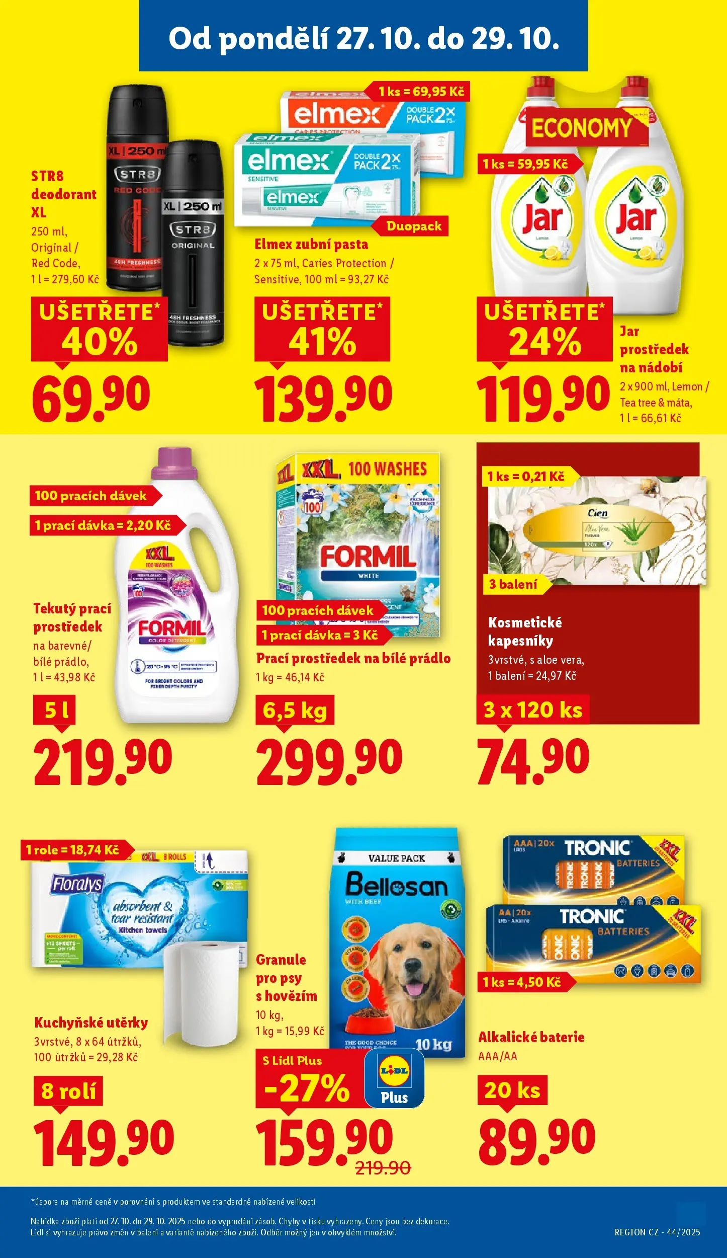 Lidl leták od 26.10.2025 - Nový akční leták | Strana: 17 | Produkty: Elmex, Elmex zubní pasta, Kuchyňské utěrky, Aloe vera