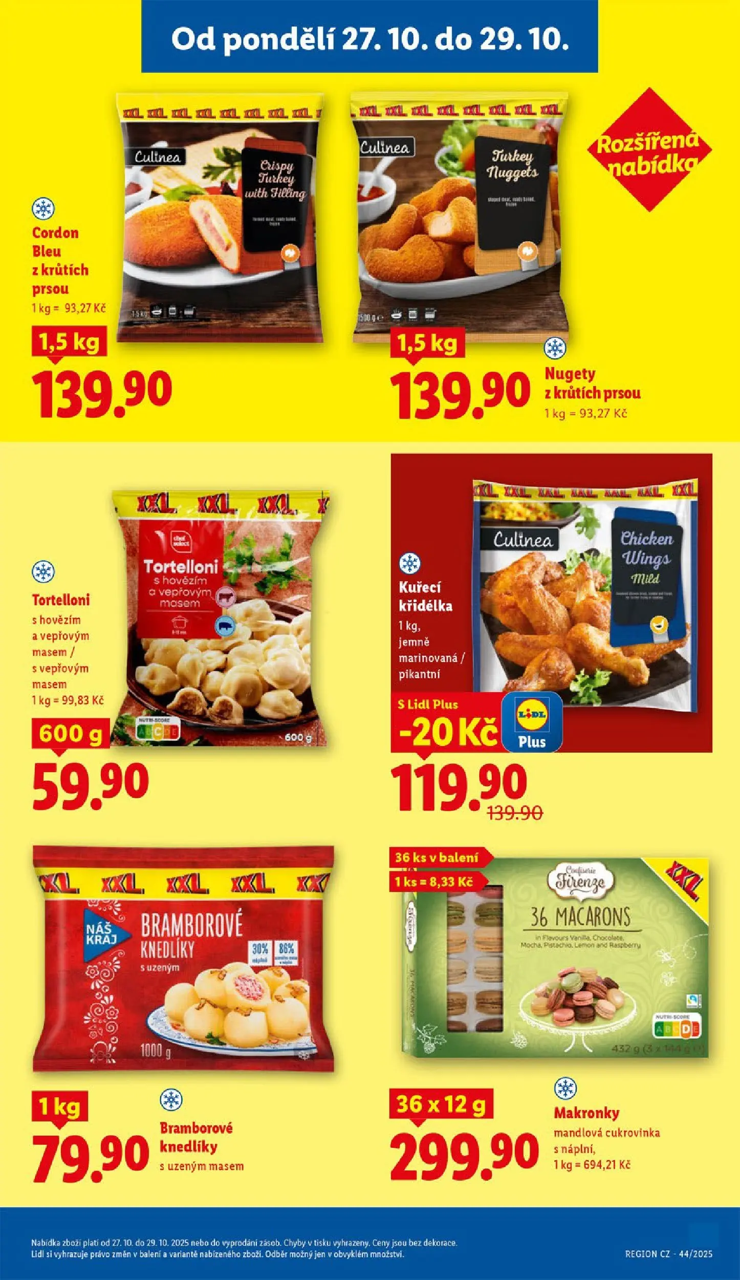 Lidl leták od 26.10.2025 - Nový akční leták | Strana: 19 | Produkty: Cordon Bleu, Makronky, Nugety