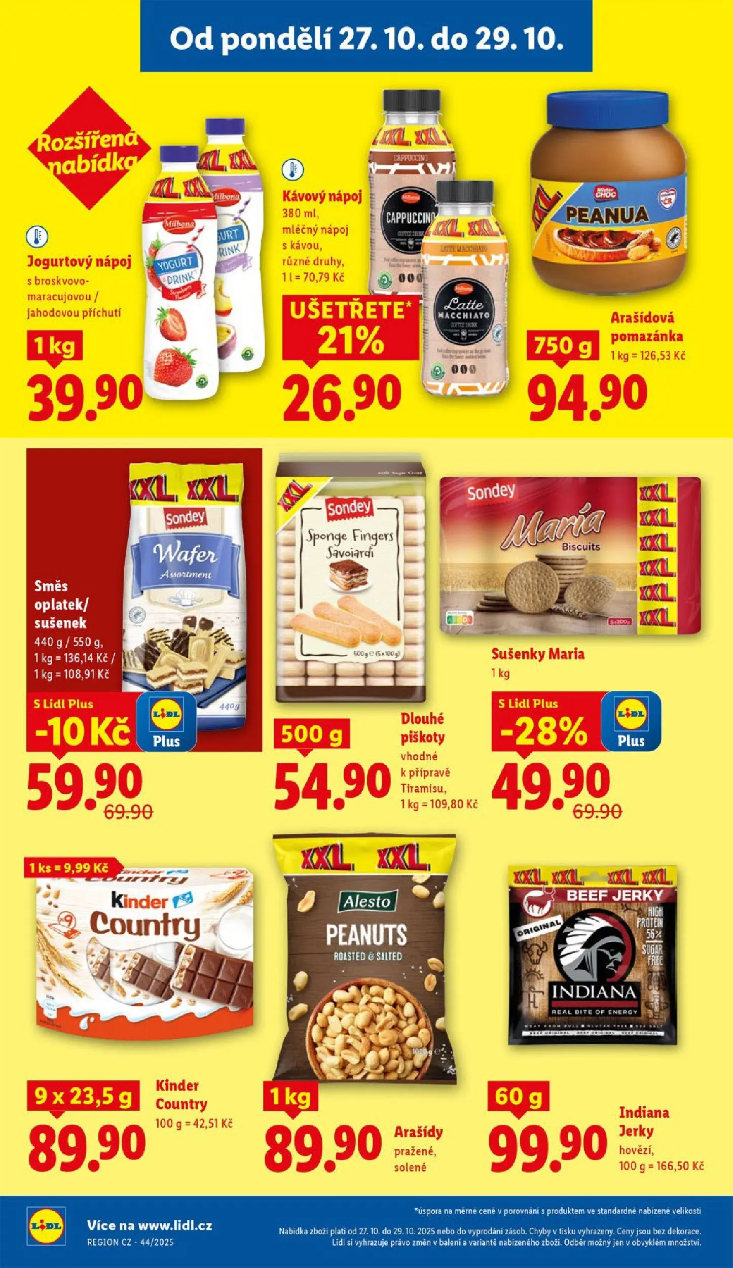 Lidl leták od 26.10.2025 - Nový akční leták | Strana: 20 | Produkty: Arašídy, Pomazánka, Kinder, Sušenky