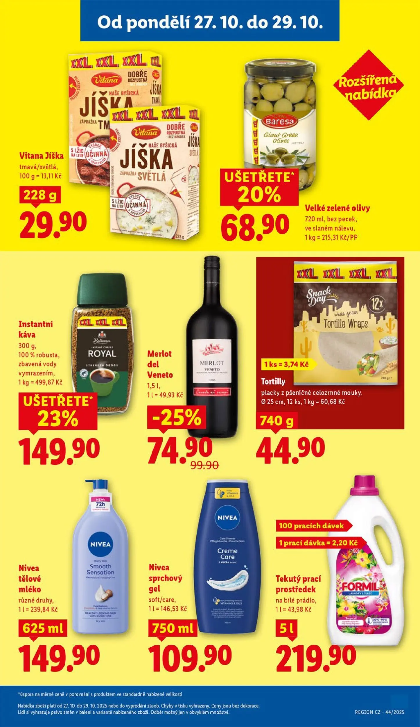 Lidl leták od 26.10.2025 - Nový akční leták | Strana: 21 | Produkty: Jíška, Sprchový gel, Káva, Olivy