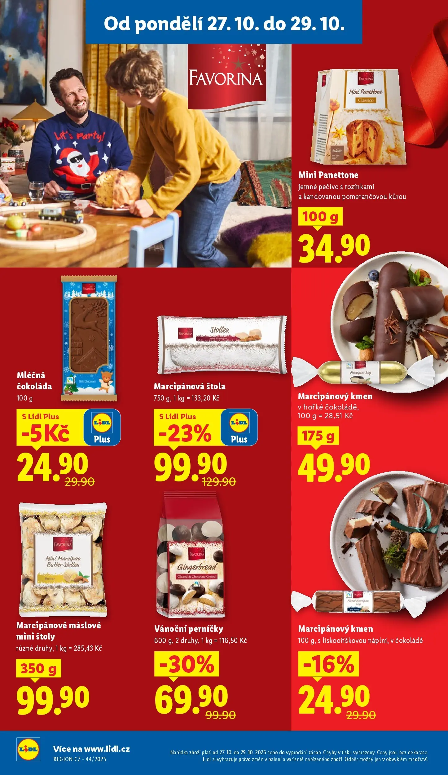 Lidl leták od 26.10.2025 - Nový akční leták | Strana: 22 | Produkty: Čokoláda, Panettone, Pečivo, Perníčky