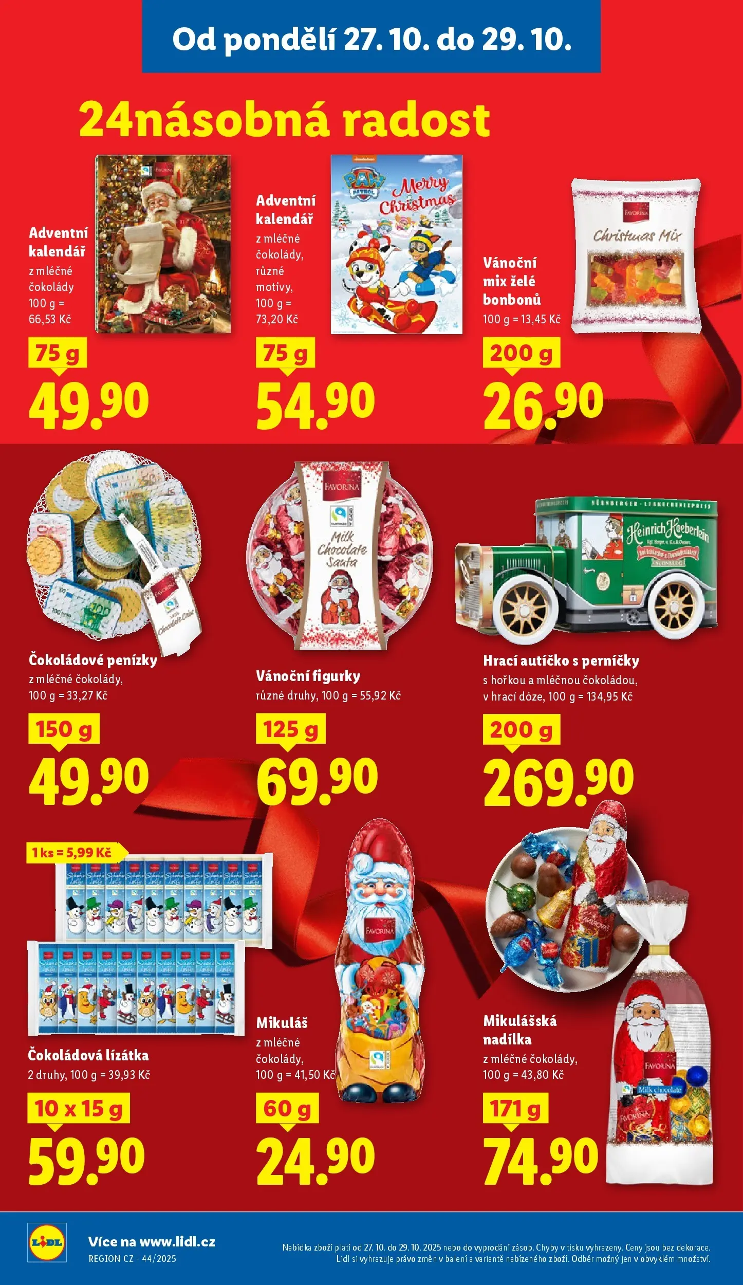 Lidl leták od 26.10.2025 - Nový akční leták | Strana: 24 | Produkty: Adventní kalendář, Jelly beans, Figurky, Perníčky