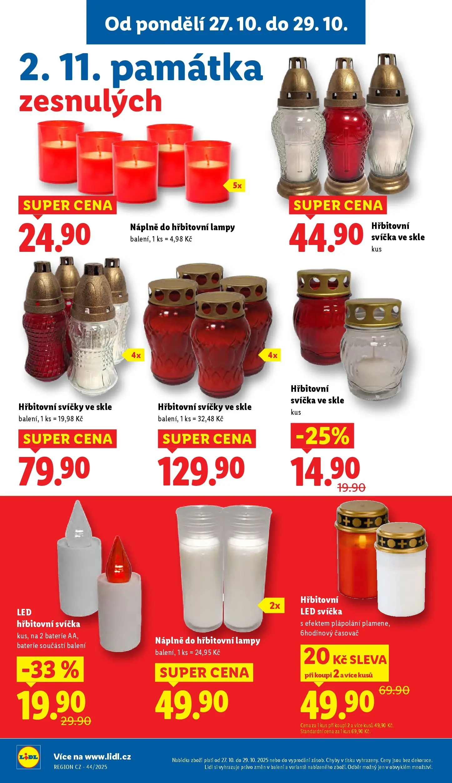 Lidl leták od 26.10.2025 - Nový akční leták | Strana: 33 | Produkty: Svíčka, Svíčky, Časovač, Baterie
