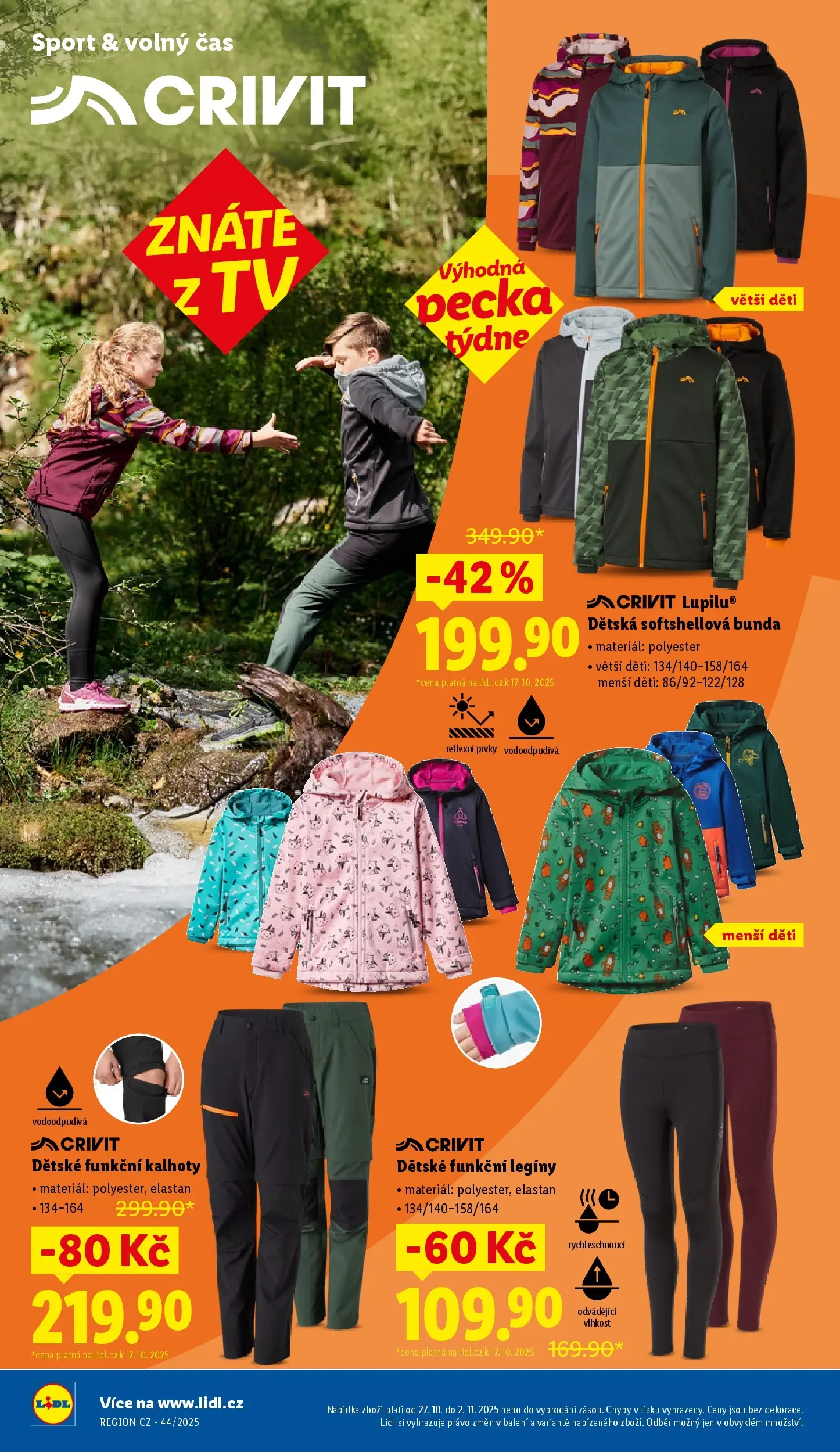 Lidl leták od 26.10.2025 - Nový akční leták | Strana: 38 | Produkty: Bunda, Kalhoty, Tv, Dětská softshellová bunda