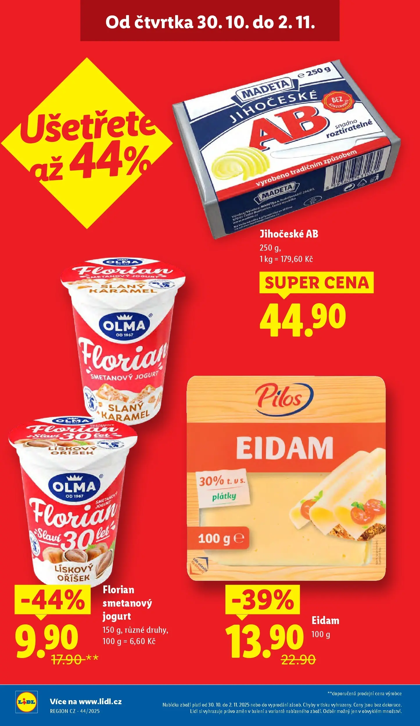 Lidl leták od 29.10.2025 - Nový akční leták | Strana: 2 | Produkty: Smetanový jogurt, Jogurt, Eidam