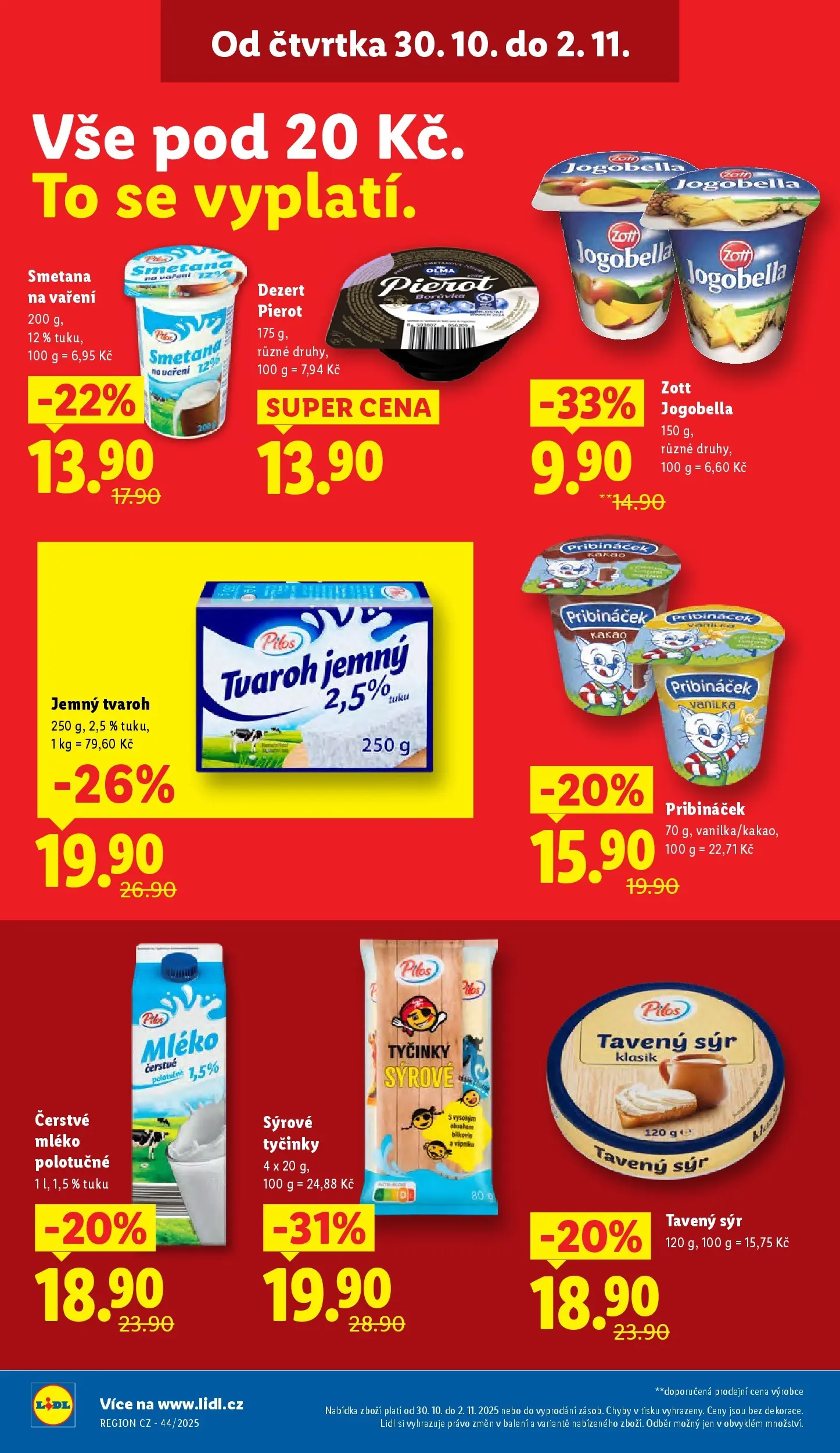 Lidl leták od 29.10.2025 - Nový akční leták | Strana: 18 | Produkty: Tavený sýr, Sýr, Pribináček, Sýrové tyčinky