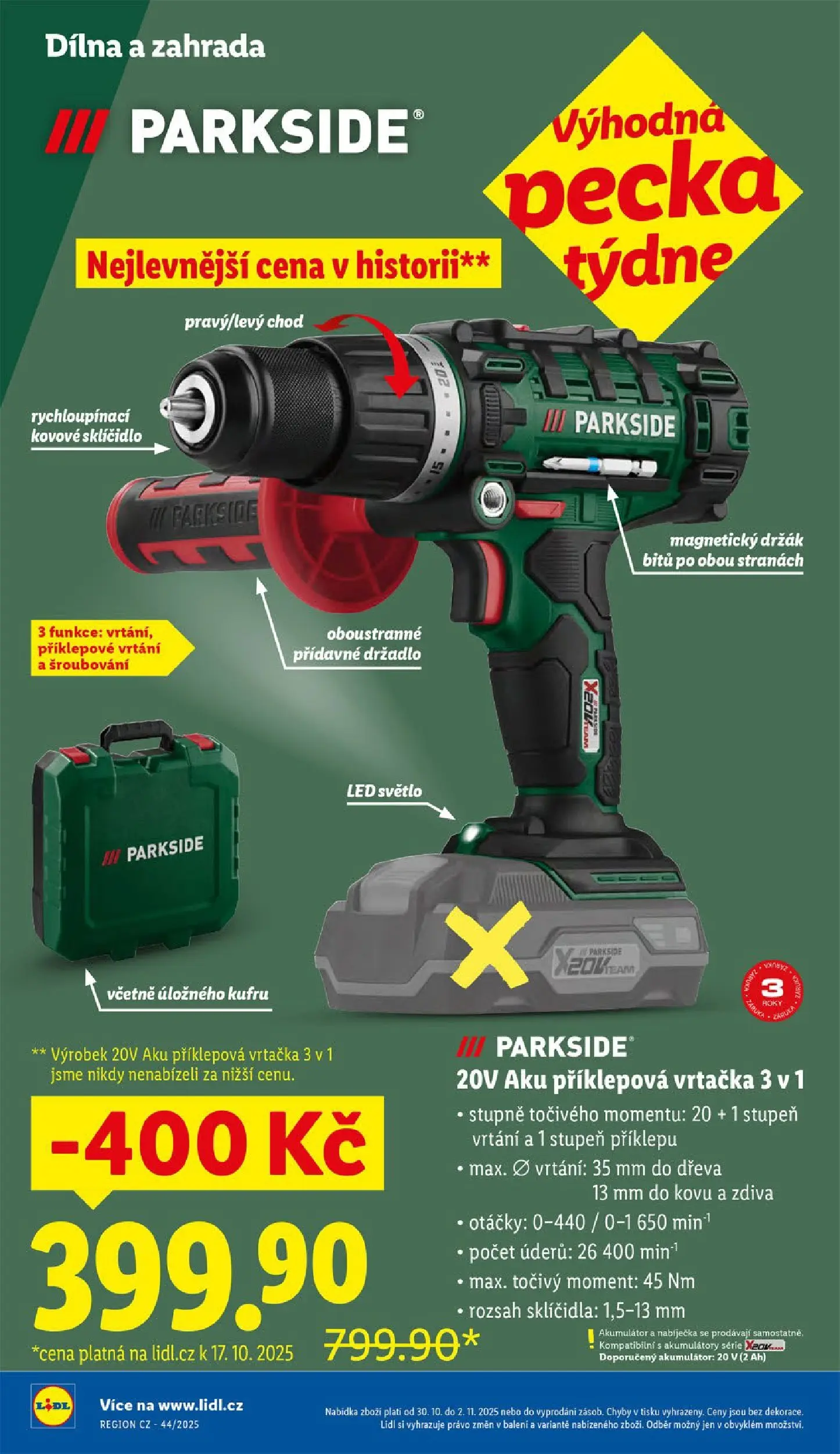 Lidl leták od 29.10.2025 - Nový akční leták | Strana: 28 | Produkty: Aku příklepová vrtačka, Zahrada, Vrtačka, LED