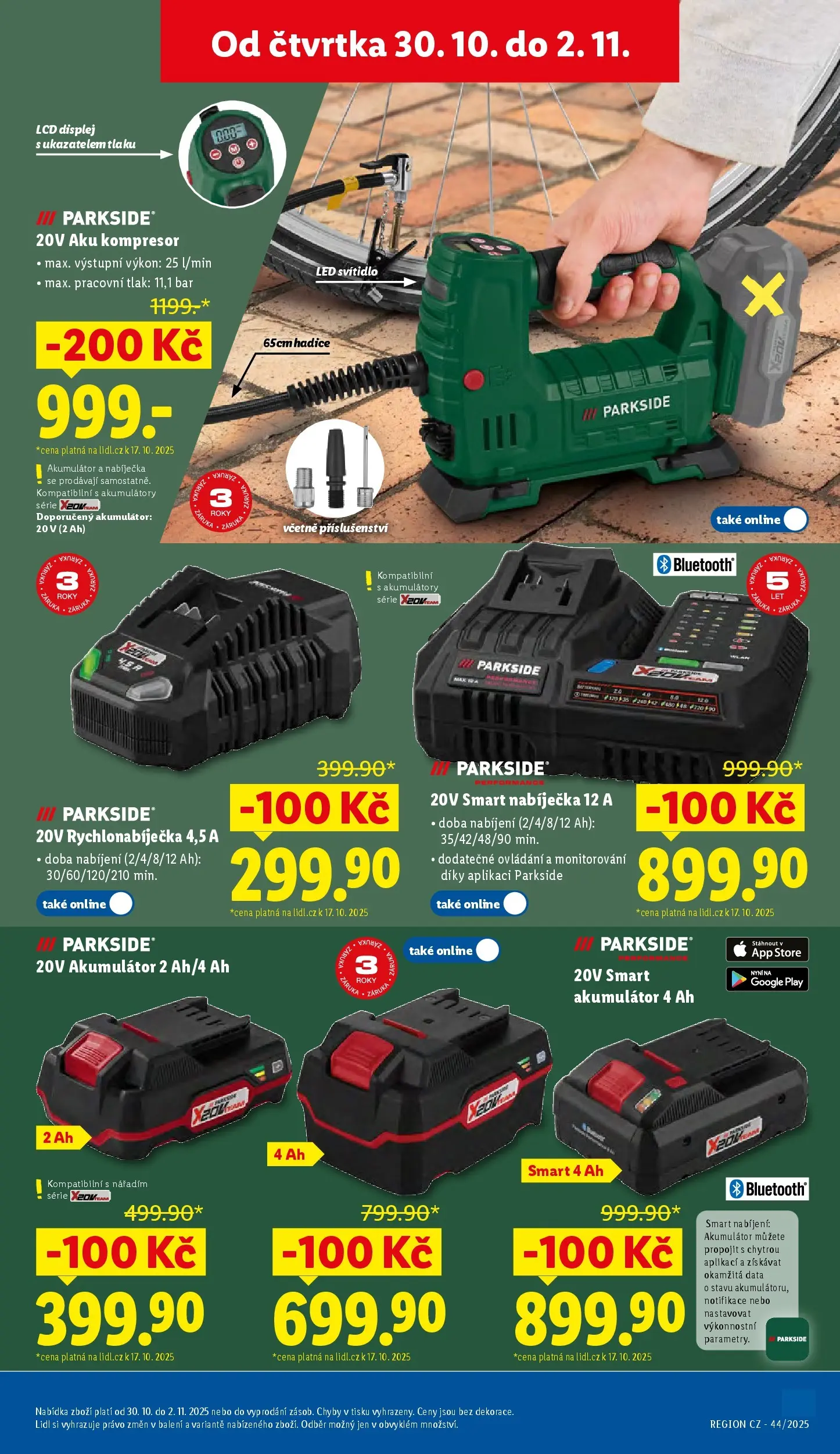 Lidl leták od 29.10.2025 - Nový akční leták | Strana: 31 | Produkty: Parkside, Kompresor Parkside, Hadice, LED