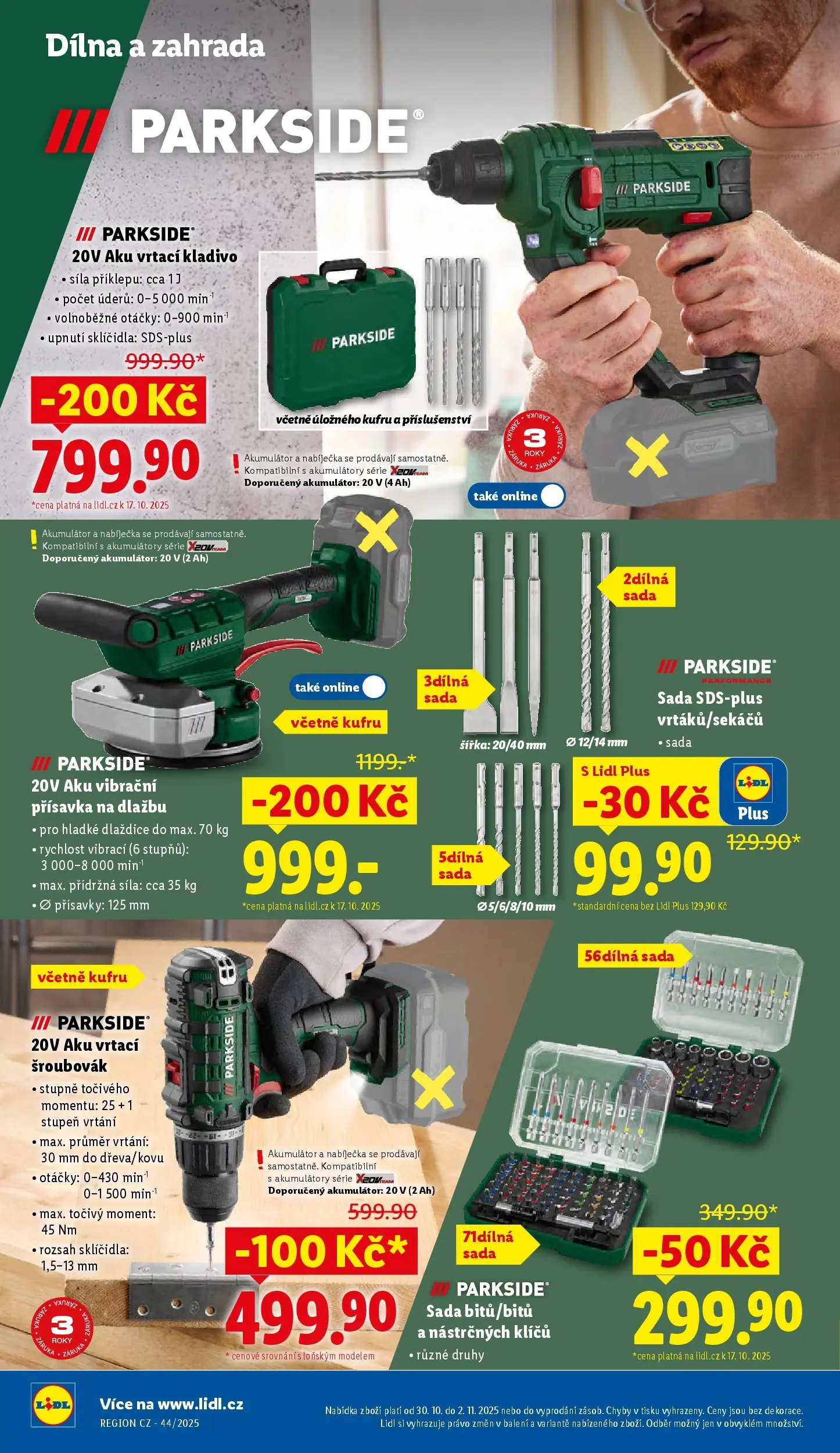 Lidl leták od 29.10.2025 - Nový akční leták | Strana: 32 | Produkty: Parkside, Zahrada, Šroubovák, Kladivo