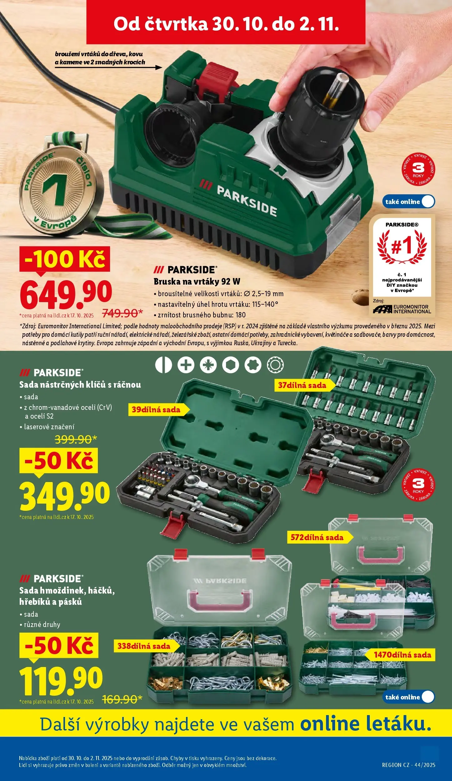 Lidl leták od 29.10.2025 - Nový akční leták | Strana: 33 | Produkty: Parkside, Květináče, Bruska, Barvy