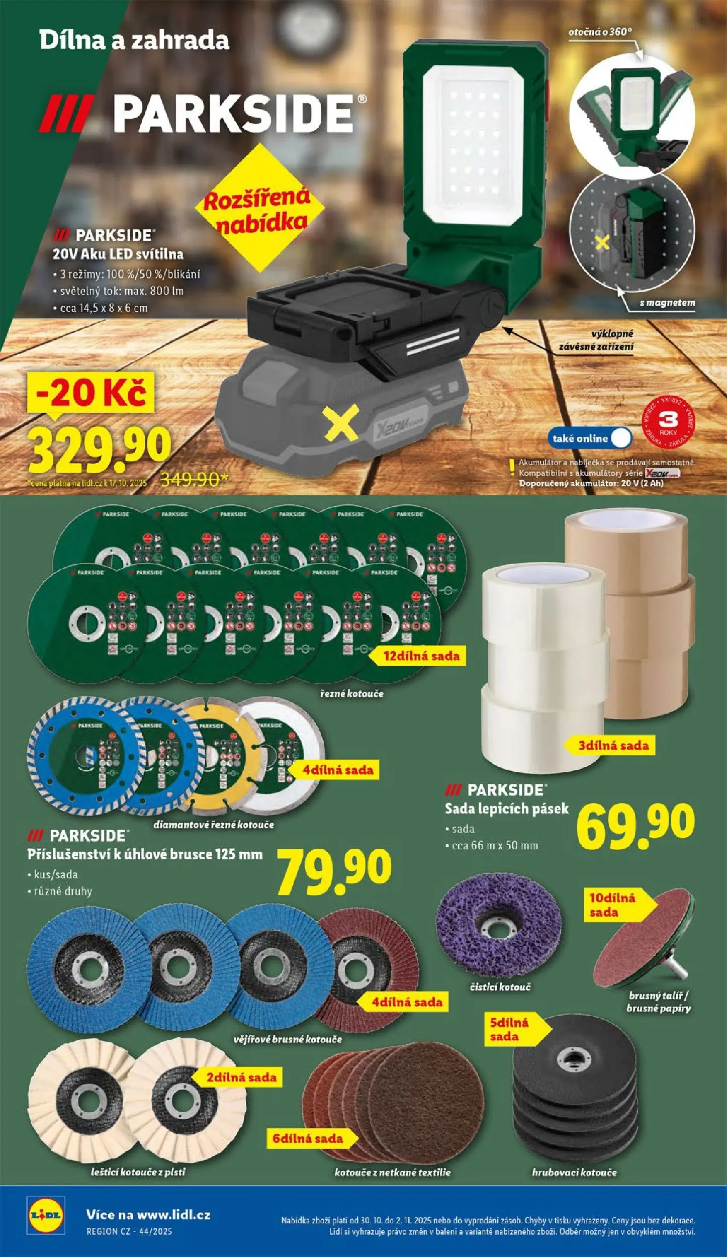 Lidl leták od 29.10.2025 - Nový akční leták | Strana: 34 | Produkty: Zahrada, LED svítilna, LED, Svítilna