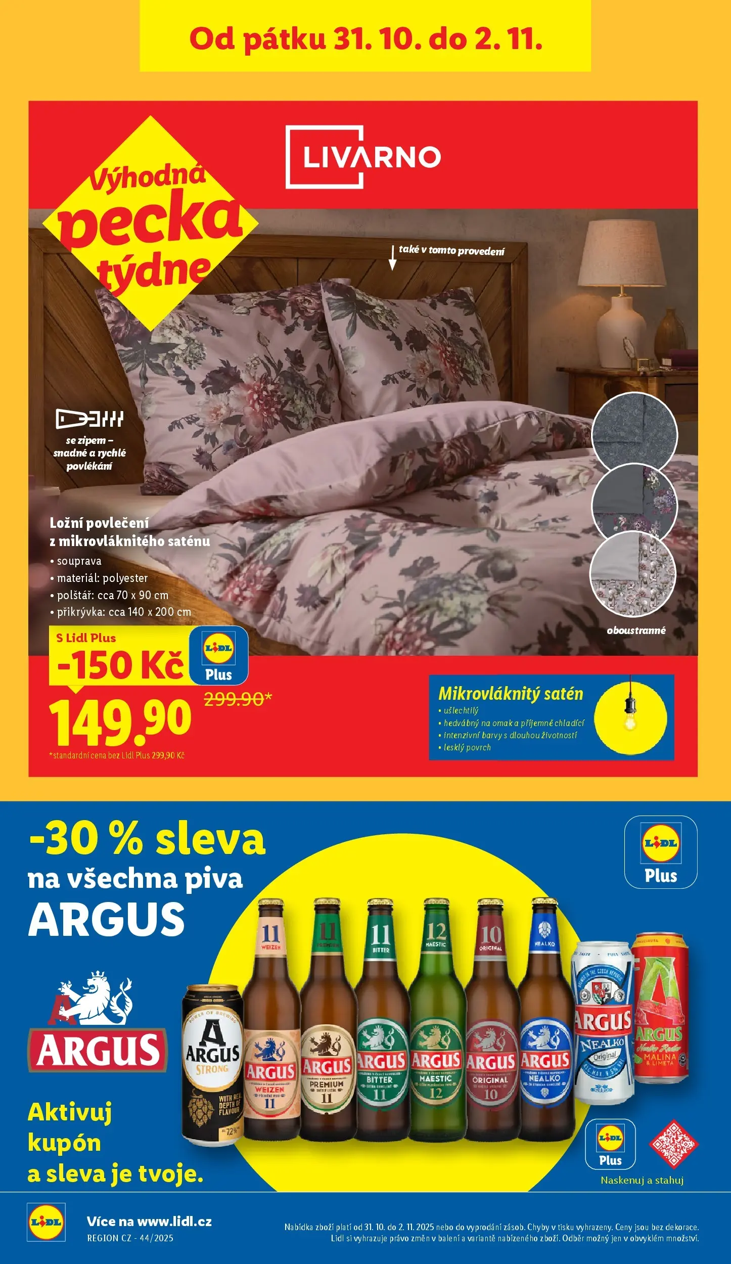 Lidl leták od 29.10.2025 - Nový akční leták | Strana: 42 | Produkty: Argus, Polštář, Přikrývka, Barvy