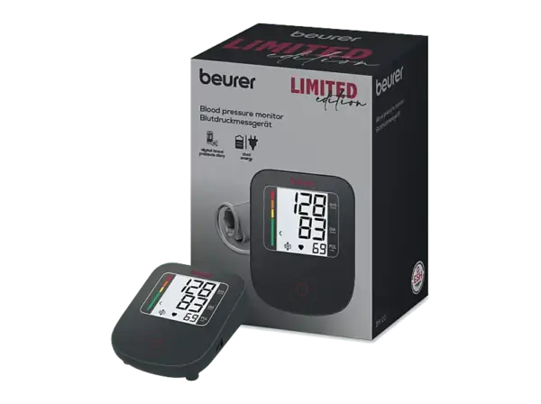 Beurer 609.01 BM23 Cherry Blutdruckmessgerät (Netz-/Batteriebetrieb, Messung am Oberarm, 22 - 42 cm)