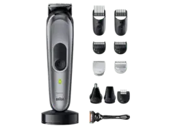 Braun Series 7 All-In-One Style Kit AIO7440 Geschenkedition Bodygroomer Set, Silber, Akkubetrieb