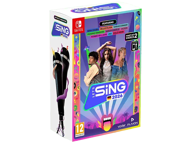 Let's Sing 2026 German Version + 2 Mics - [Nintendo Switch]