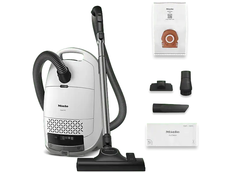 Miele Guard M1 S 8380 Staubsauger mit Staubbeutel (77 dB(A), maximale Leistung: 890 Watt, Brillantweiß)