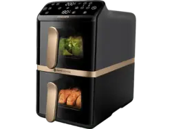Philips NA462/70 4000 Series Airfryer Stacked Dual Basket Doppel Heißluftfritteuse 5+5 l, 2750 Watt, Schwarz