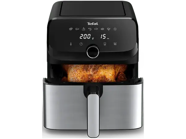 Tefal EY855D Easy Fry Mega Heißluftfritteuse 7,5 l, 2000 Watt, Schwarz