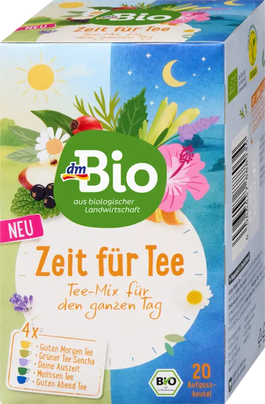 dmBio Tee-Mix, Zeit für Tee 5 Sorten (20 Beutel)