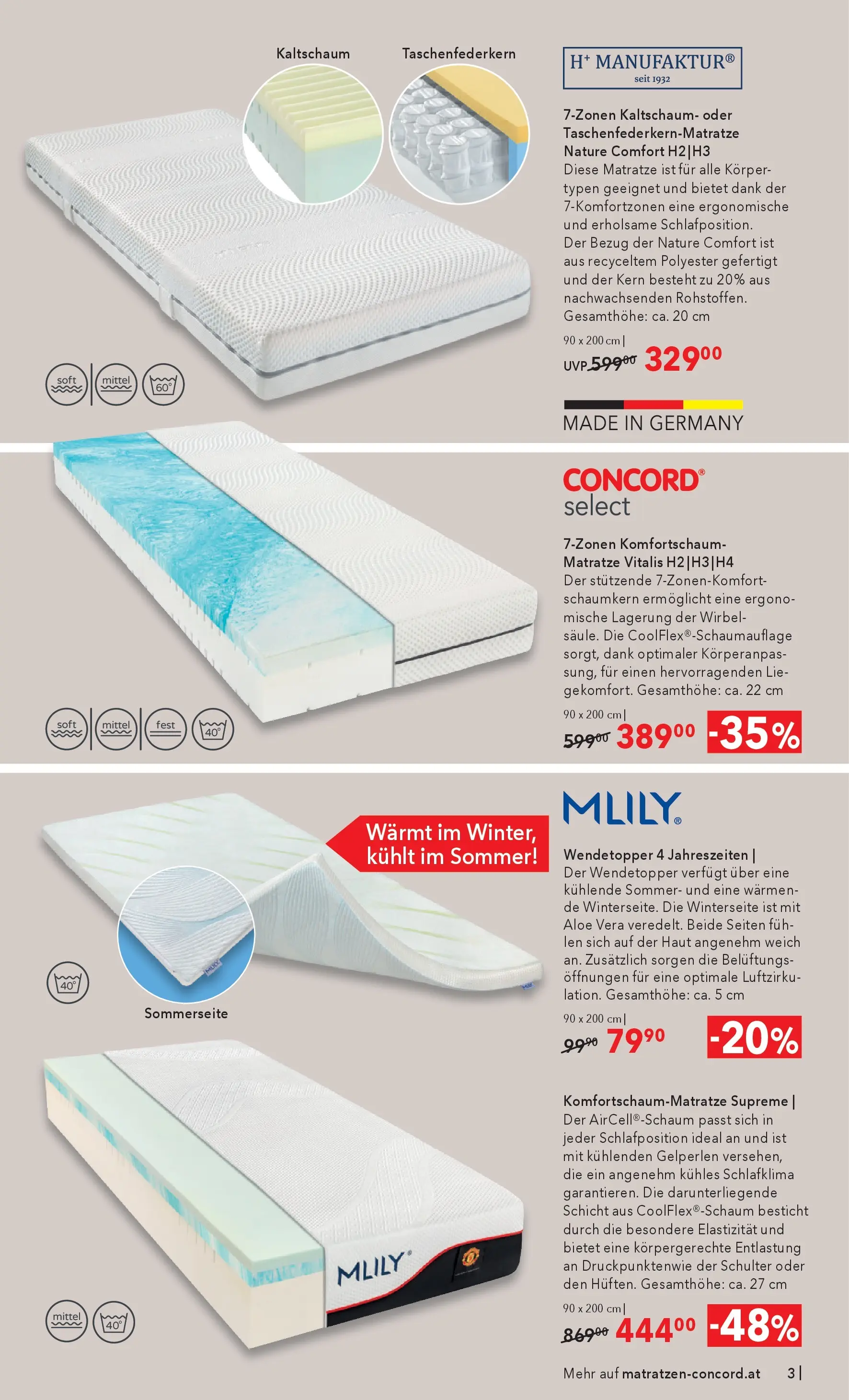 Matratzen Concord Ottensheim von 29.10.2025 - Aktuelle Angebote | Seite: 3 | Produkte: Matratze