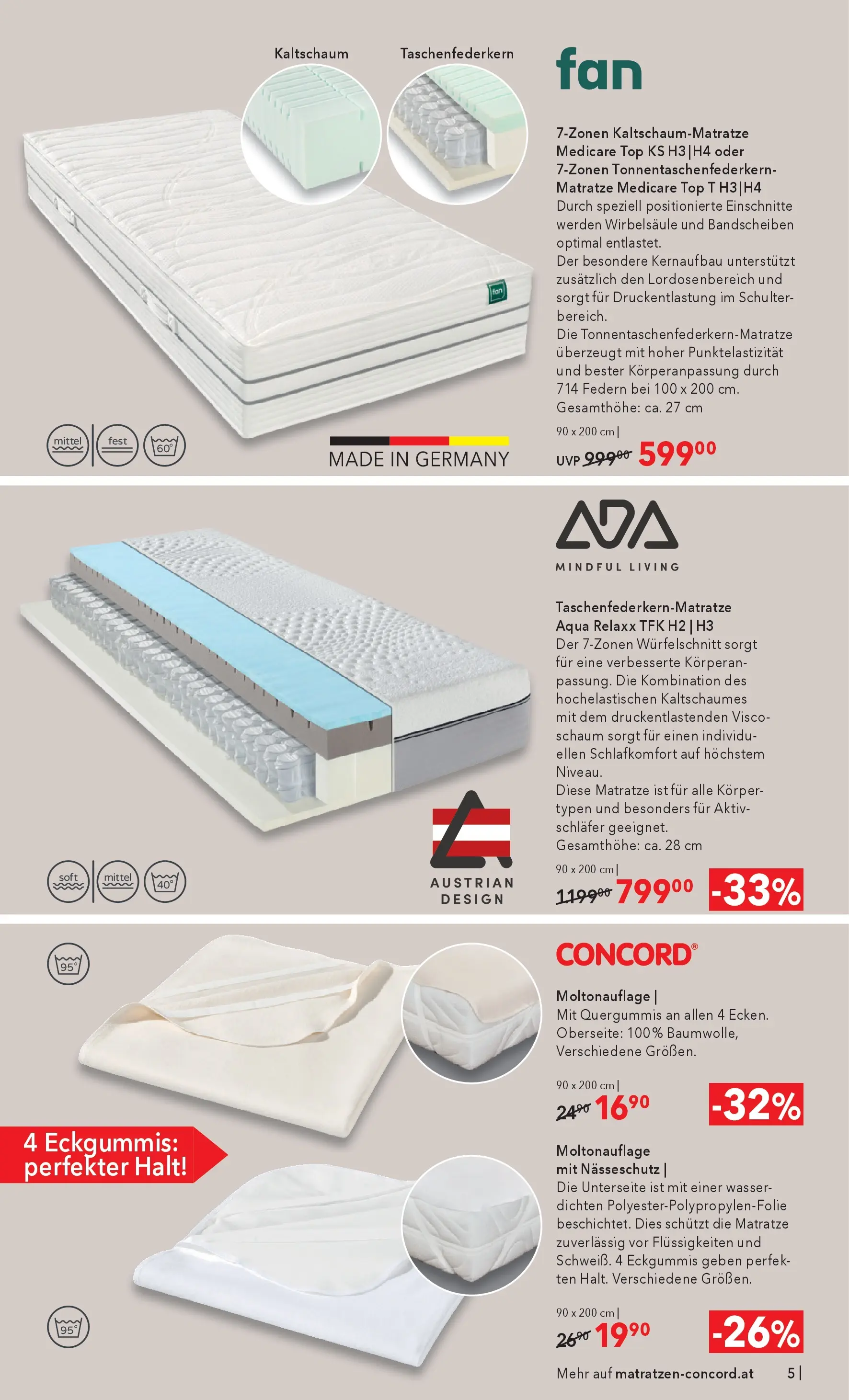 Matratzen Concord Ottensheim von 29.10.2025 - Aktuelle Angebote | Seite: 5 | Produkte: Wasser, Matratze