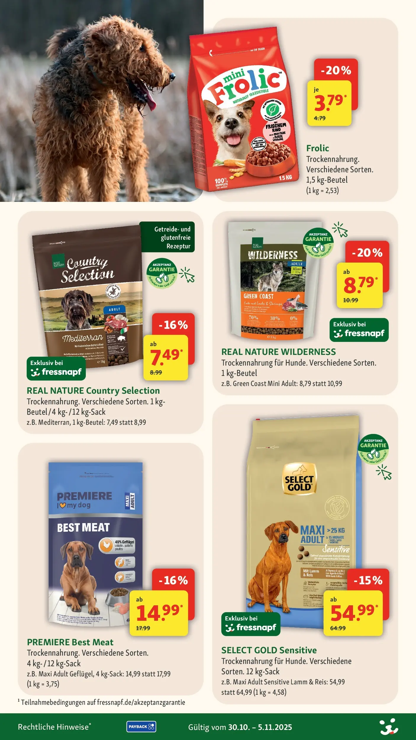 Fressnapf Prospekt 	 (ab 30.10.2025) zum Blättern | Seite: 11 | Produkte: Lachs, Reis, Getreide