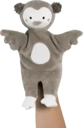 fehn Handpuppe Eule, grau